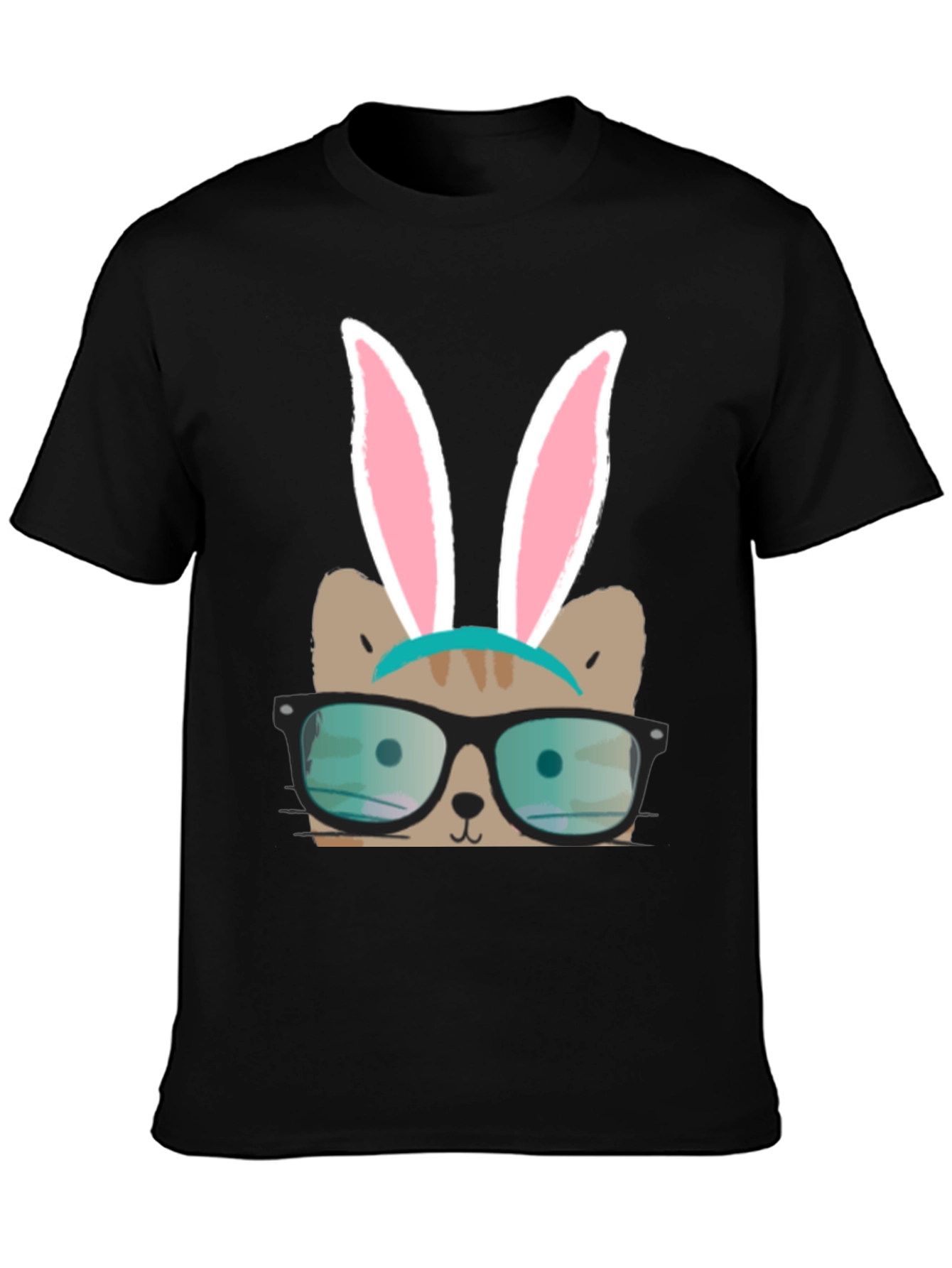 Bunny Cat T-Shirt - Novelty Graphic Tee