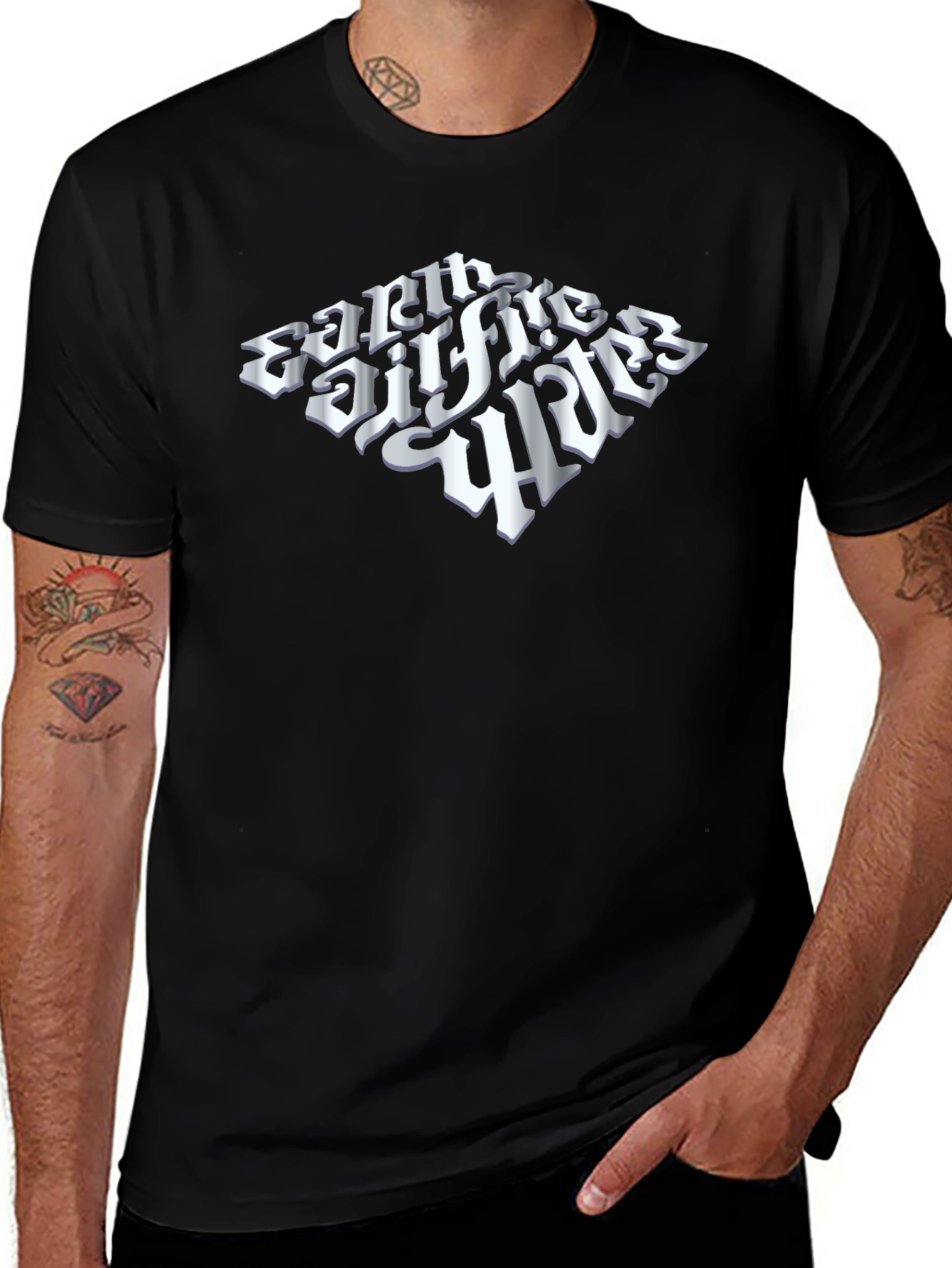 Earth Fire & Wind Black Graphic Tee