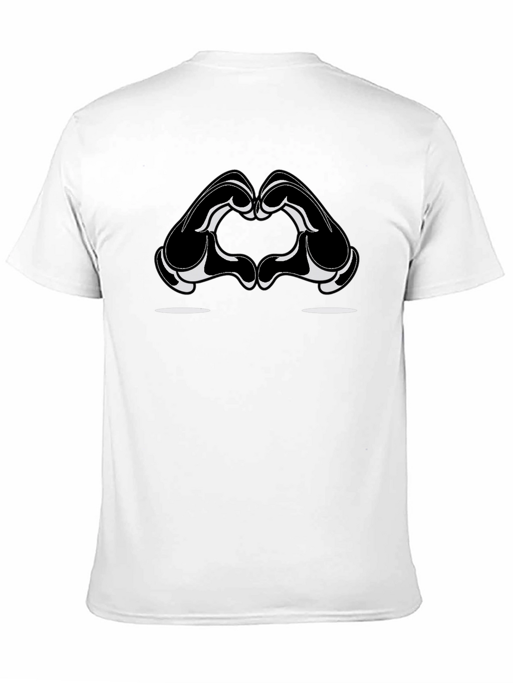 Heart Hands Graphic Tee - Stylish Black Cotton T-Shirt
