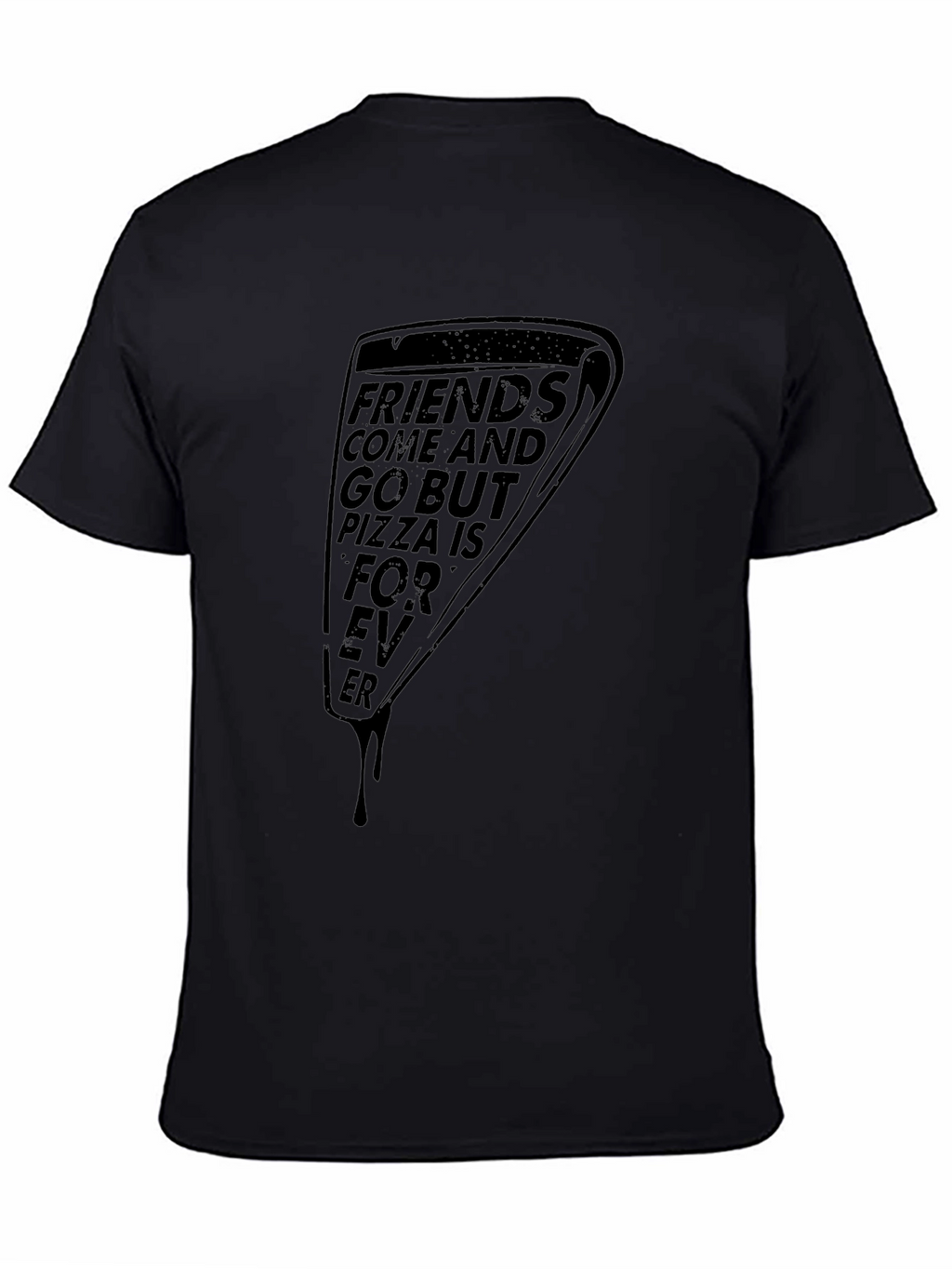 Pizza Forever Graphic T-Shirt - Black