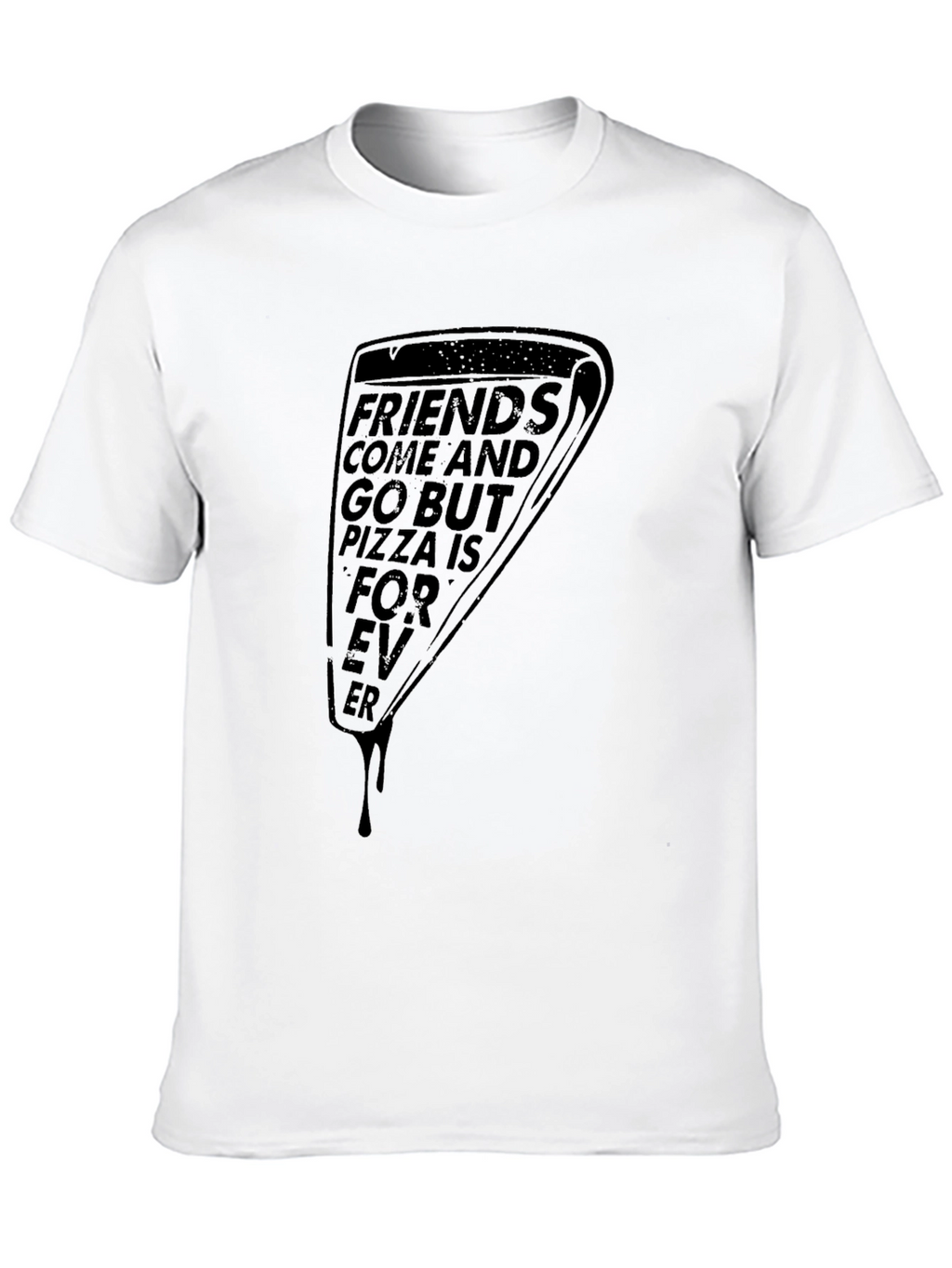 Pizza Forever Graphic T-Shirt - Black