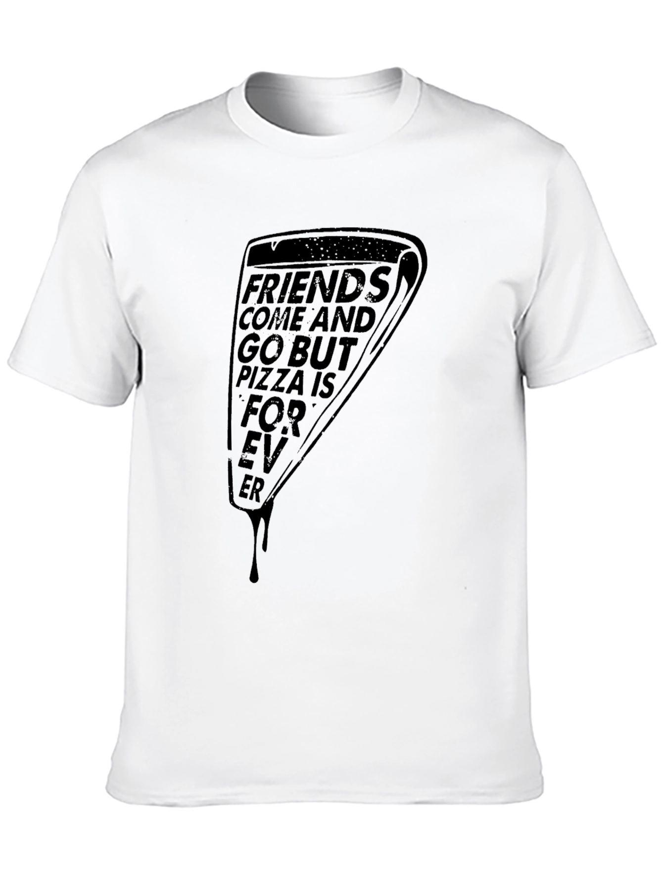 Pizza Forever Graphic T-Shirt - Black