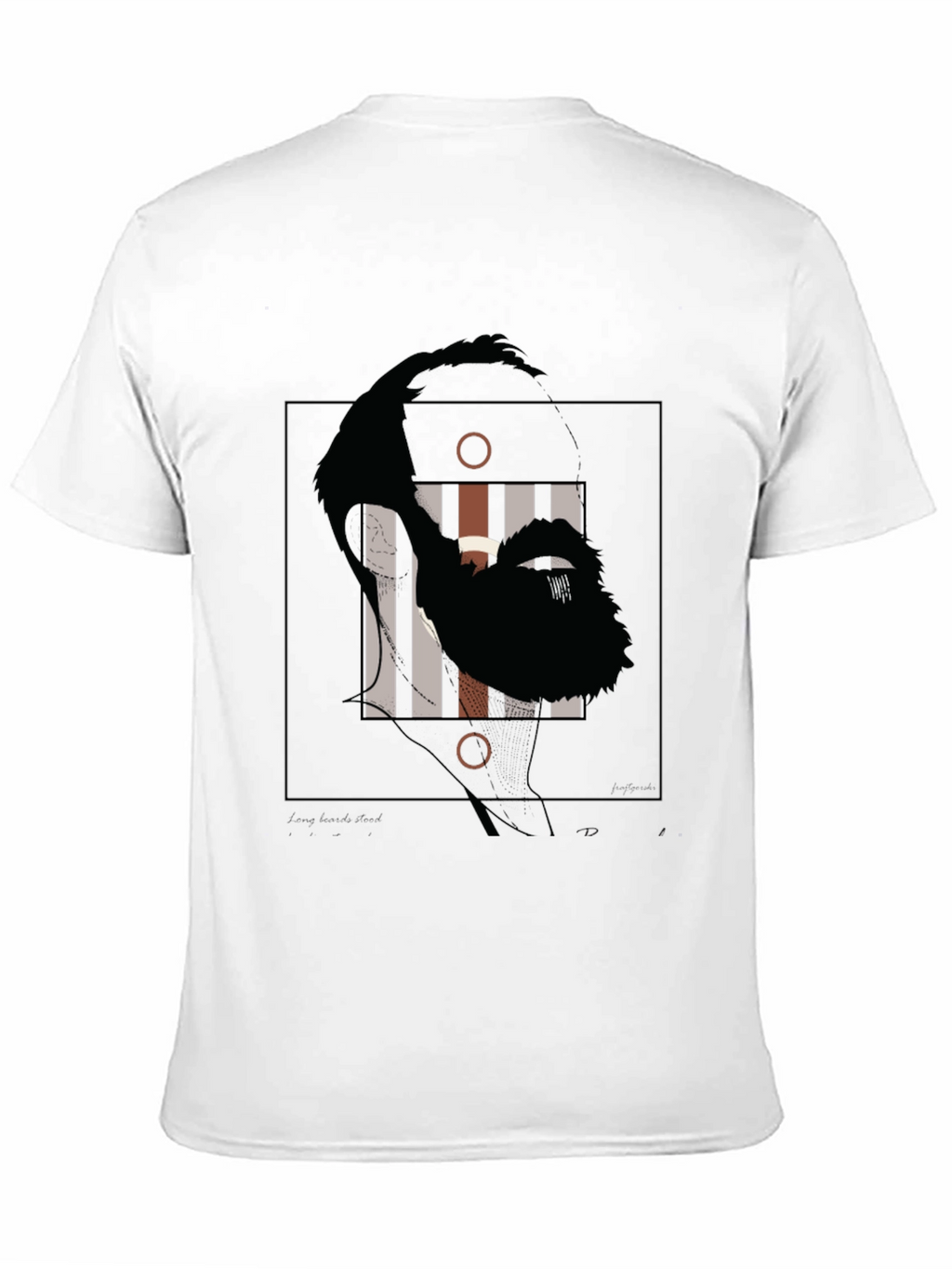 Abstract Face Graphic Print Black T-Shirt