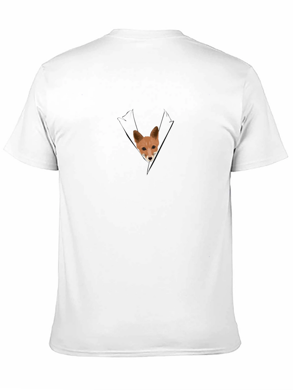 Fox in Pocket Graphic T-Shirt - Black