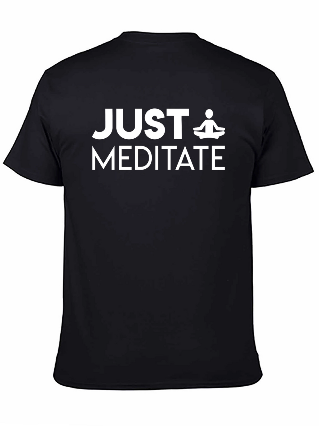 Just Meditate Black Graphic Tee - Relax & Focus