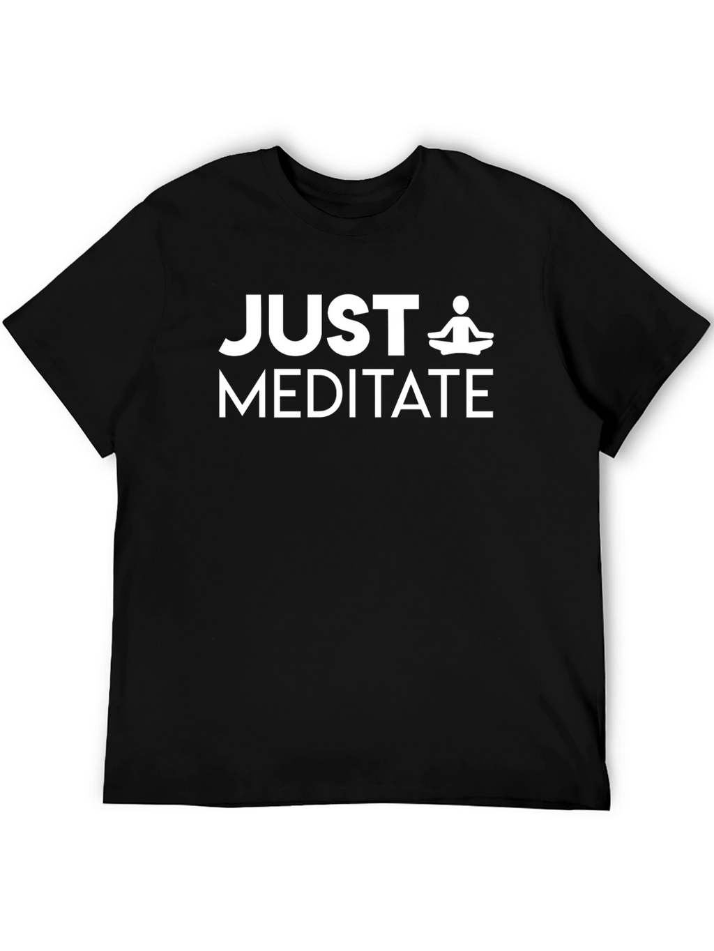 Just Meditate Black Graphic Tee - Relax & Focus