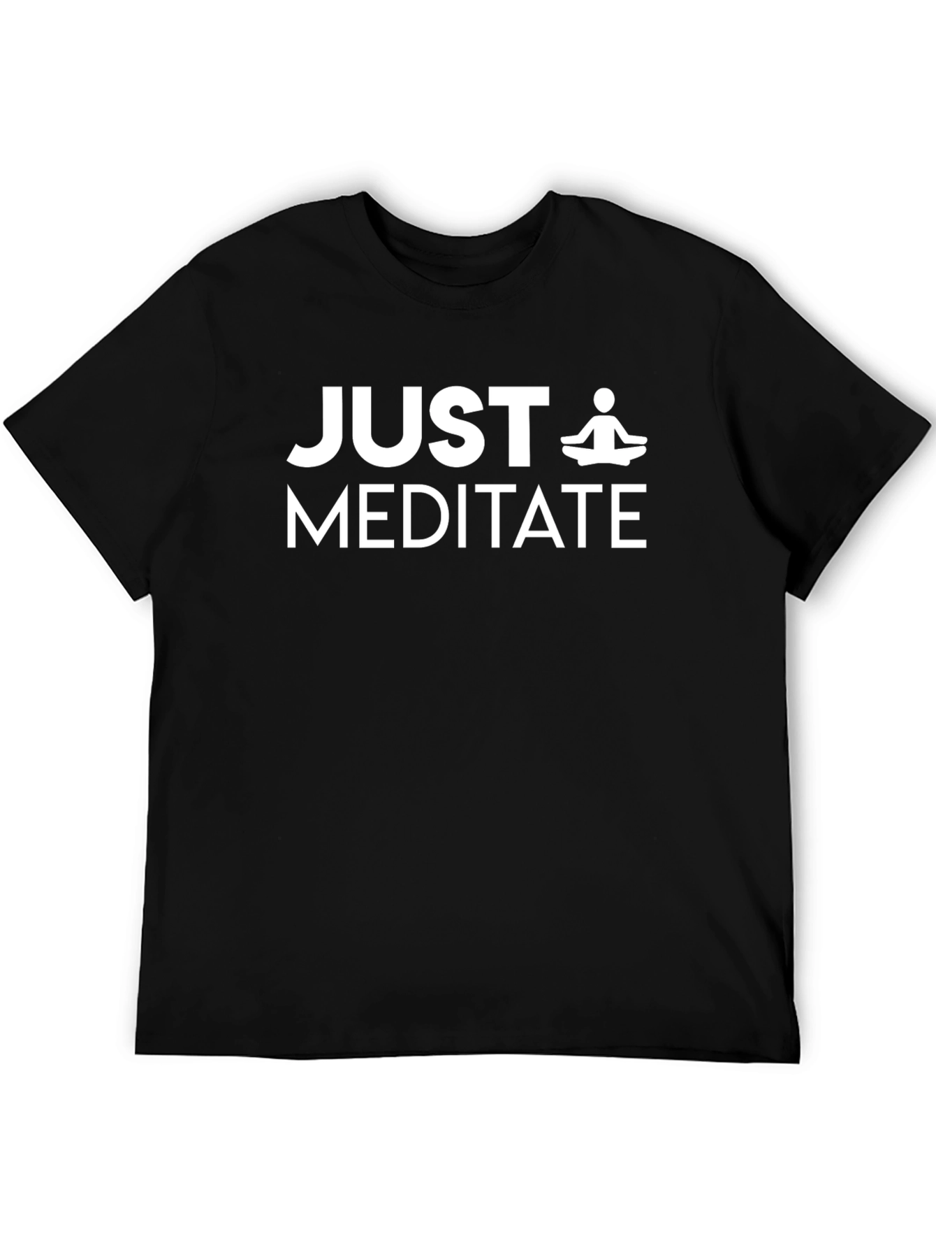 Just Meditate Black Graphic Tee - Relax & Focus