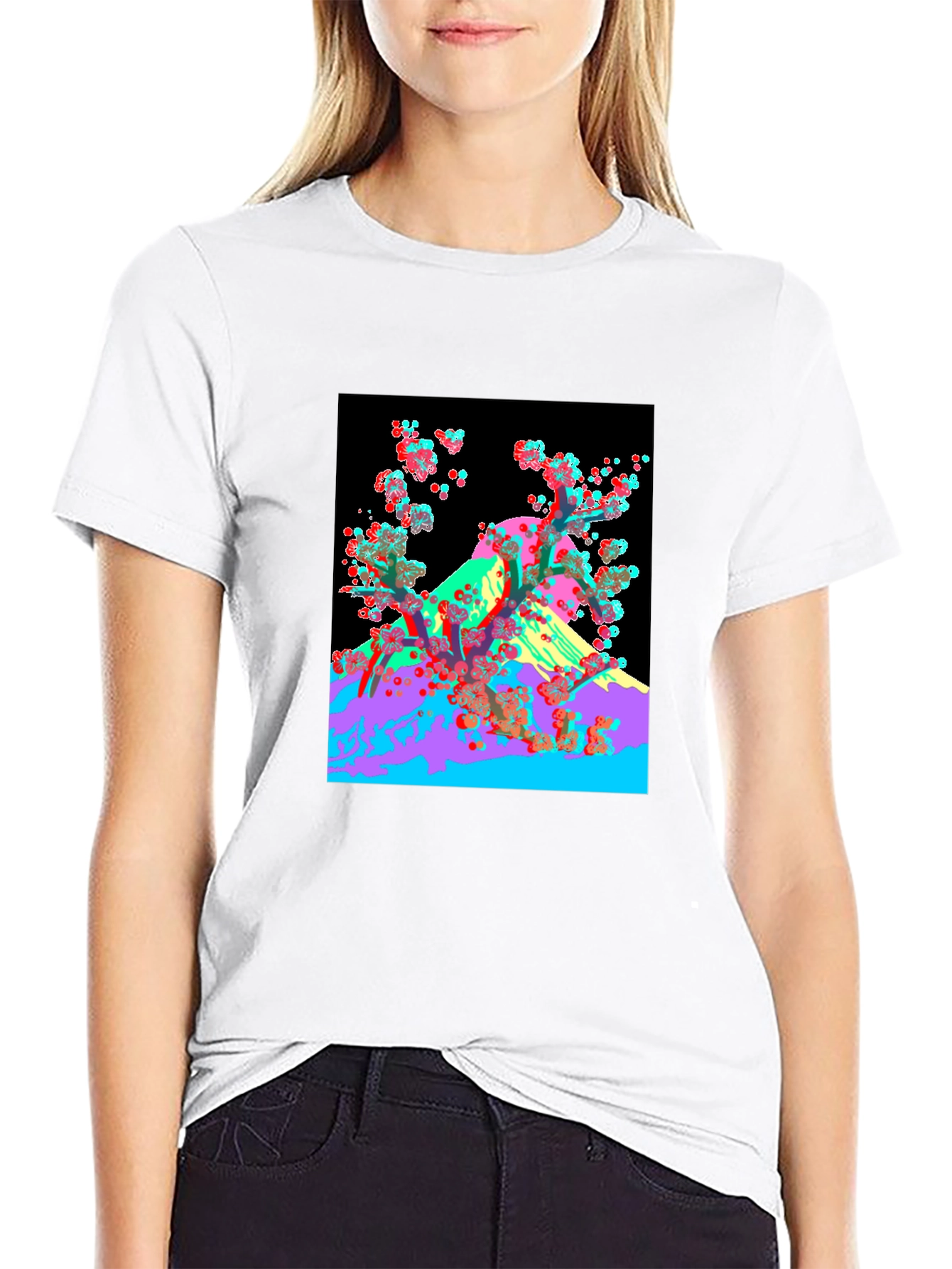 Abstract Mount Fuji Graphic Tee