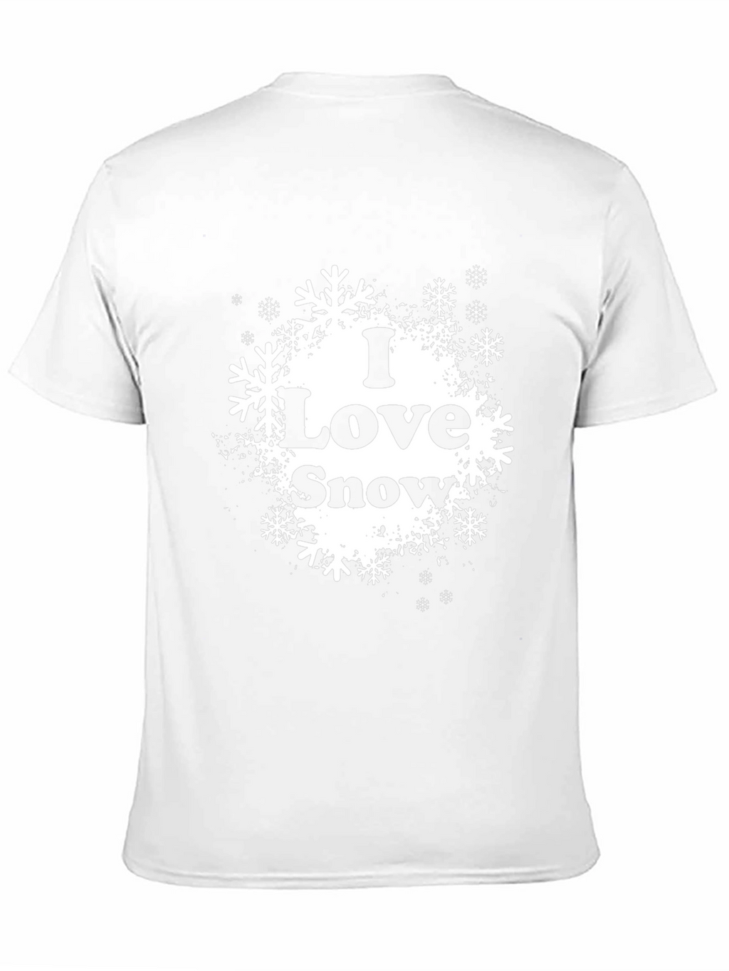 I Love Snow Snowflake Graphic T-Shirt
