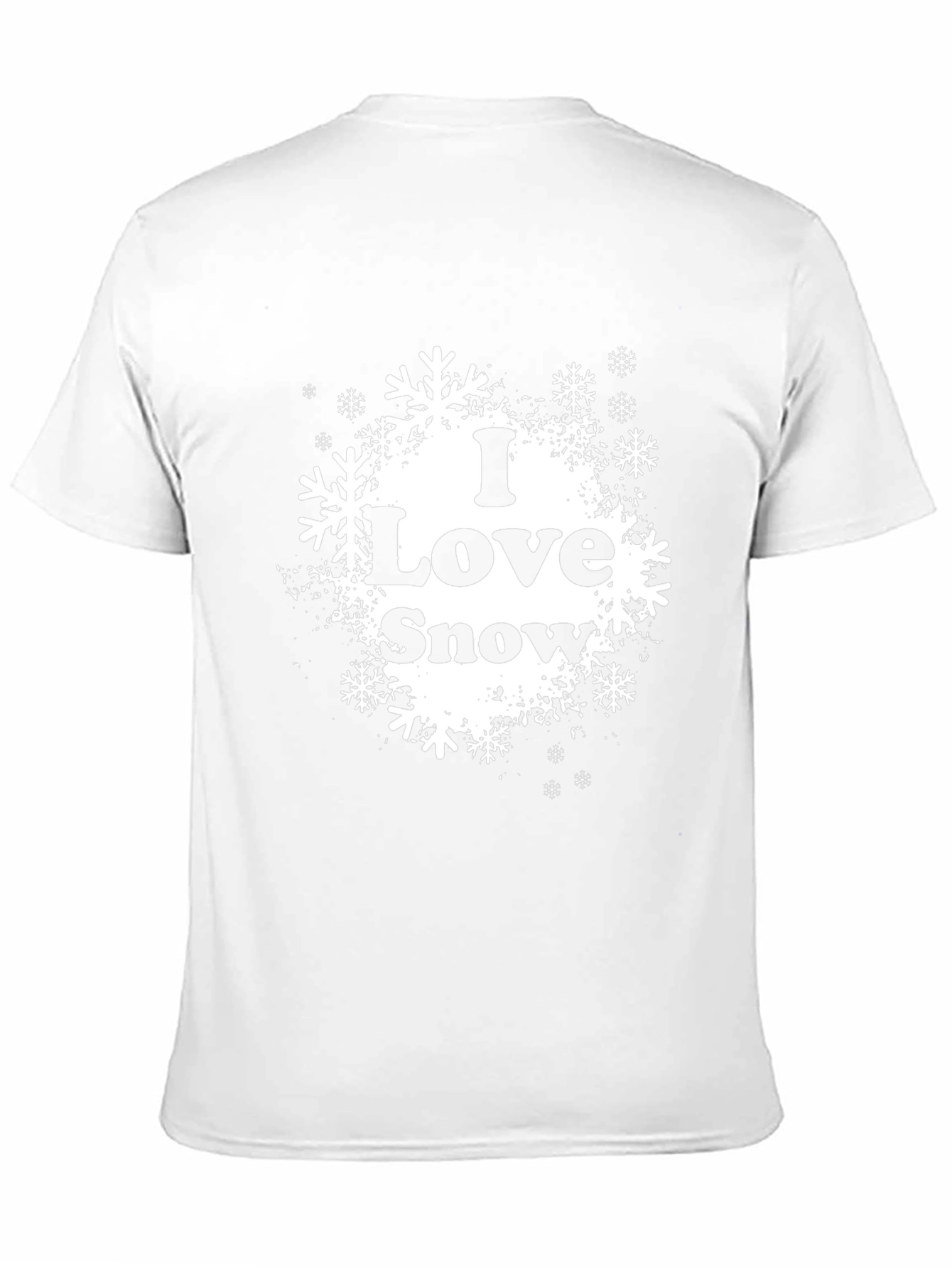 I Love Snow Snowflake Graphic T-Shirt
