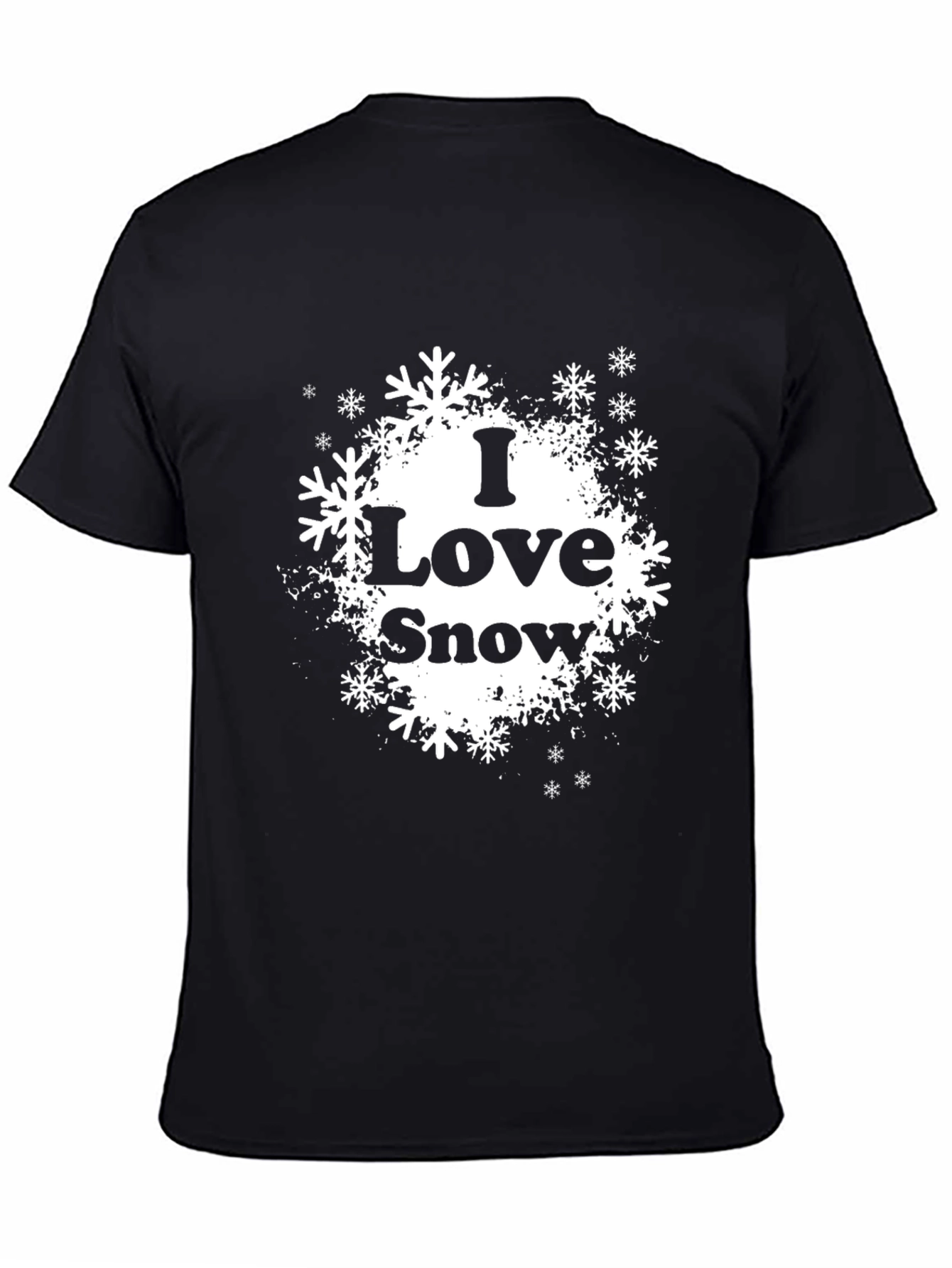 I Love Snow Snowflake Graphic T-Shirt