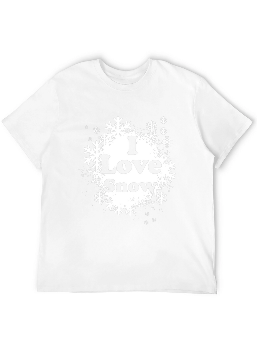 I Love Snow Snowflake Graphic T-Shirt