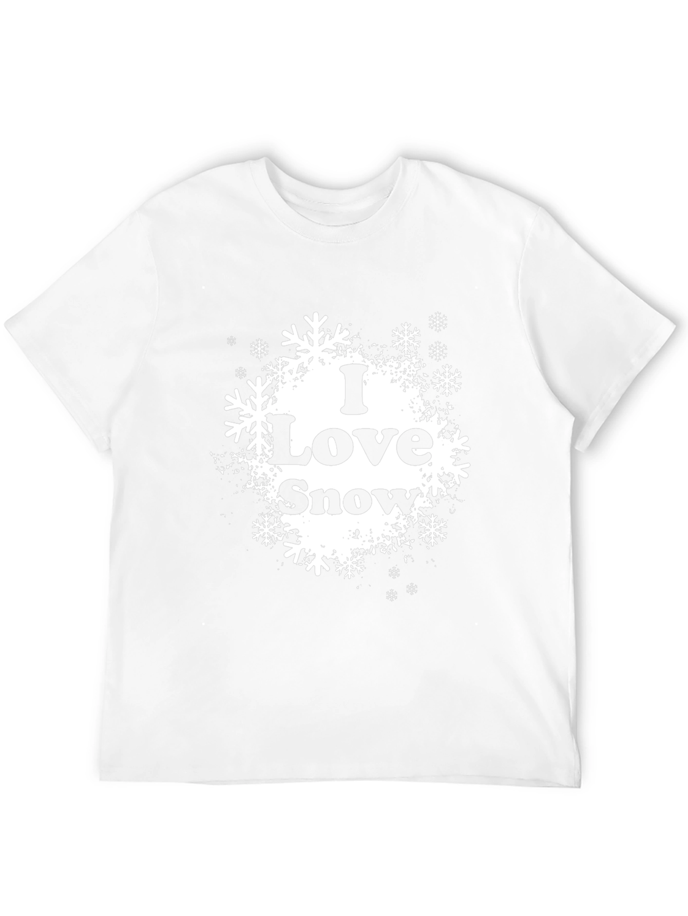 I Love Snow Snowflake Graphic T-Shirt