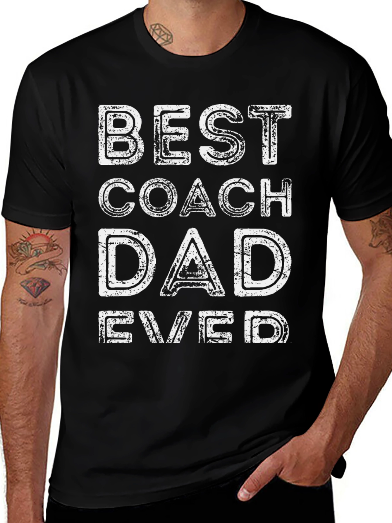 Best Coach Dad Ever - Graphic T-Shirt