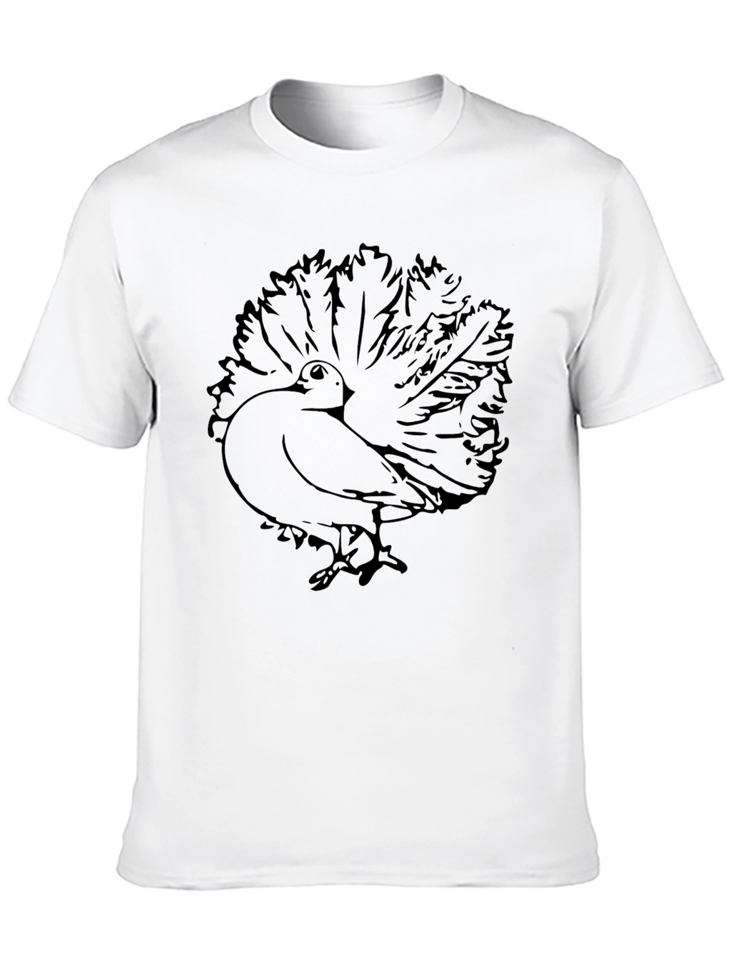 Fantail Pigeon Graphic Tee - Bird Lovers T-Shirt
