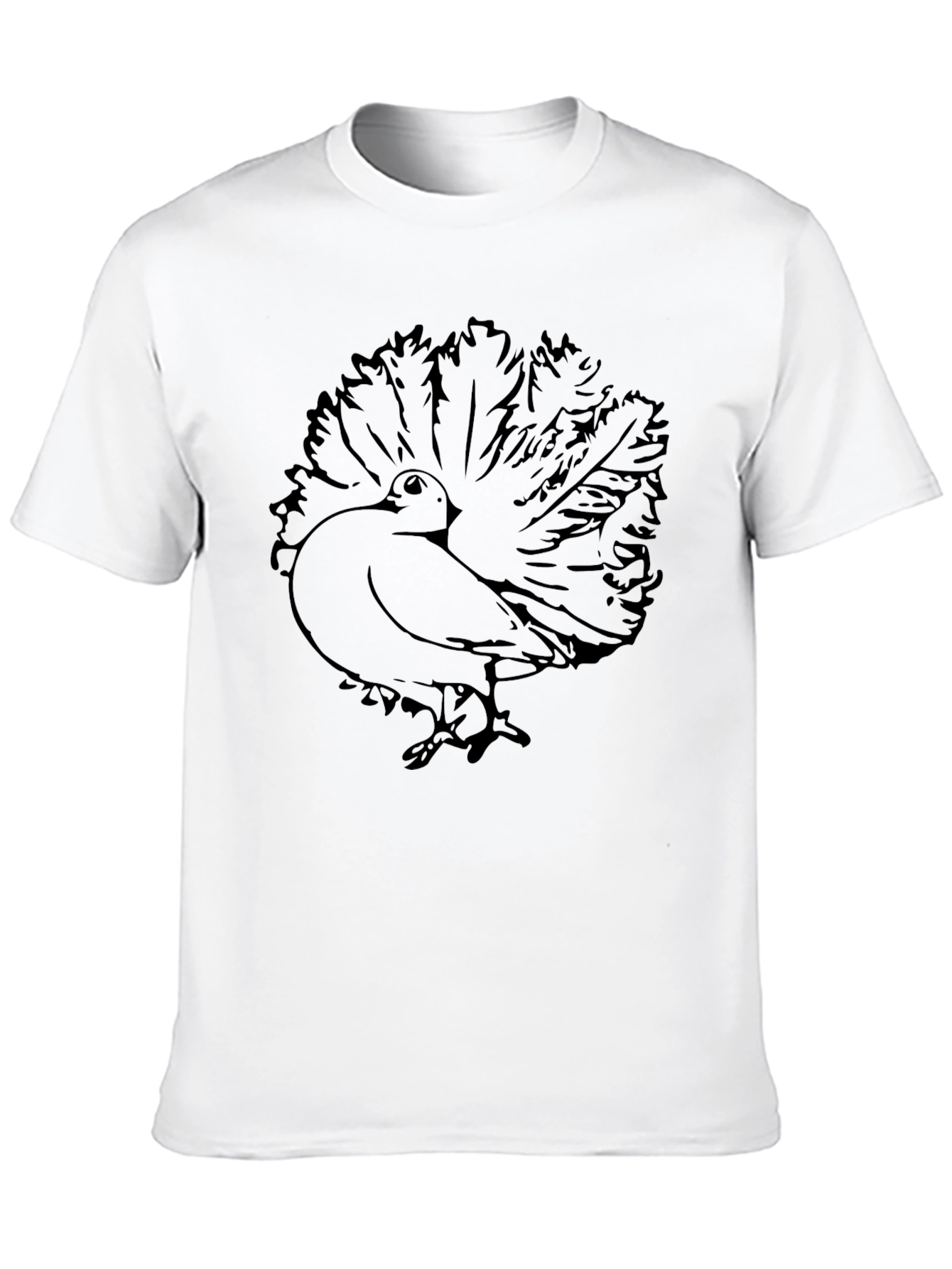 Fantail Pigeon Graphic Tee - Bird Lovers T-Shirt