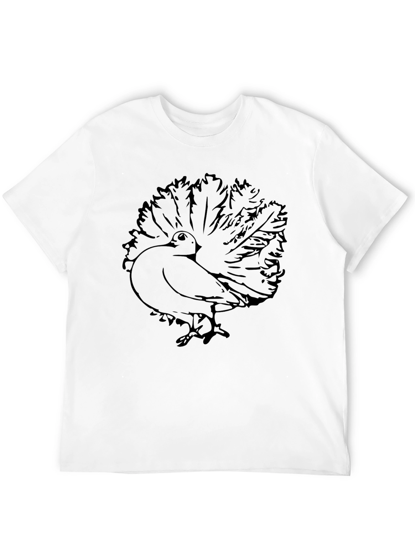 Fantail Pigeon Graphic Tee - Bird Lovers T-Shirt