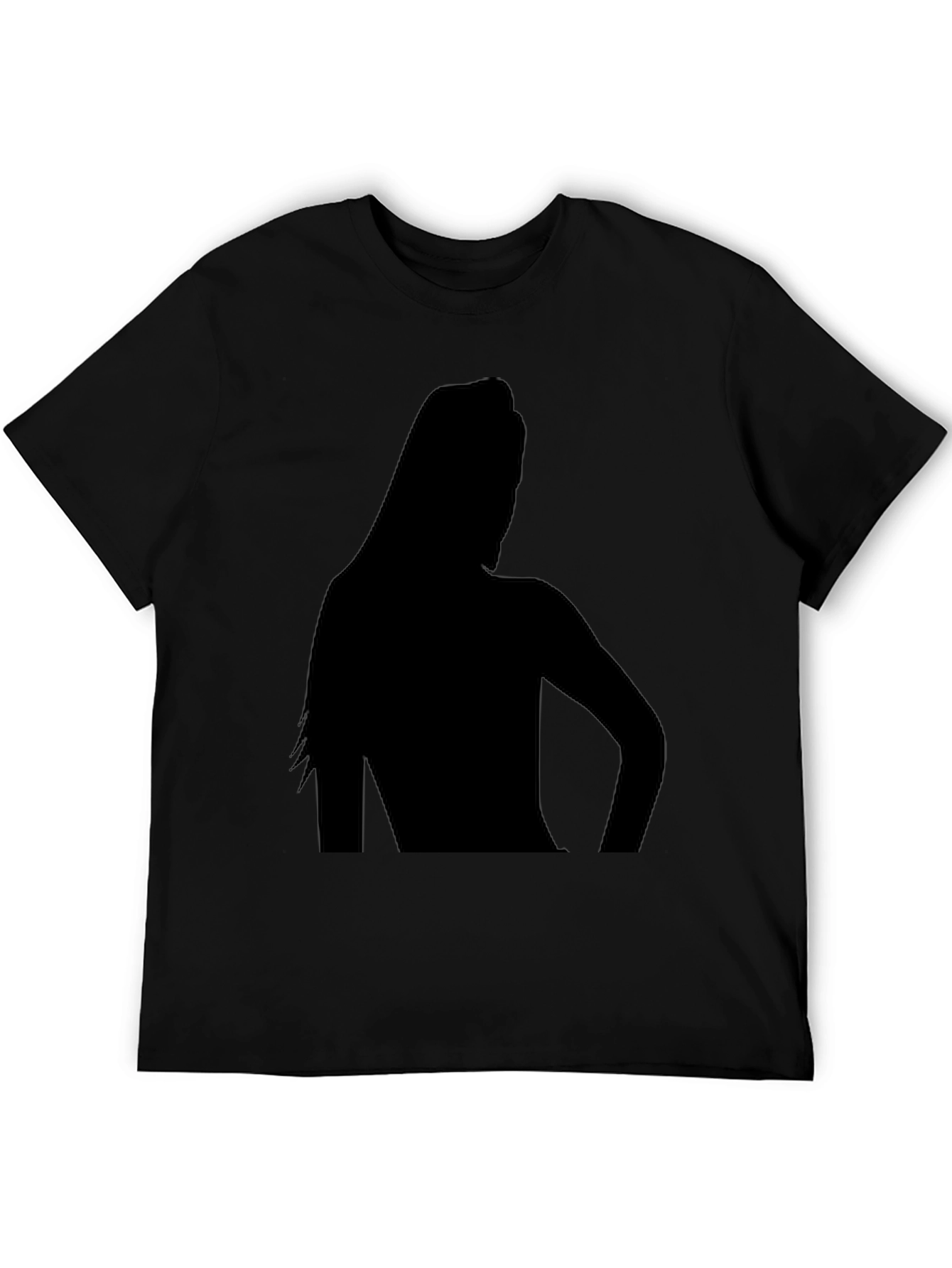 Silhouette Graphic Tee - Black Cotton T-Shirt