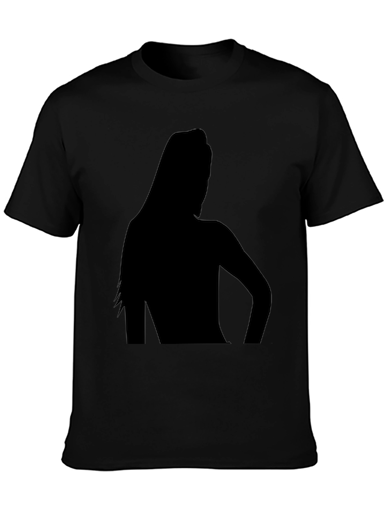 Silhouette Graphic Tee - Black Cotton T-Shirt