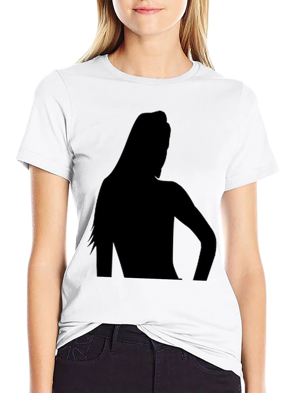 Silhouette Graphic Tee - Black Cotton T-Shirt