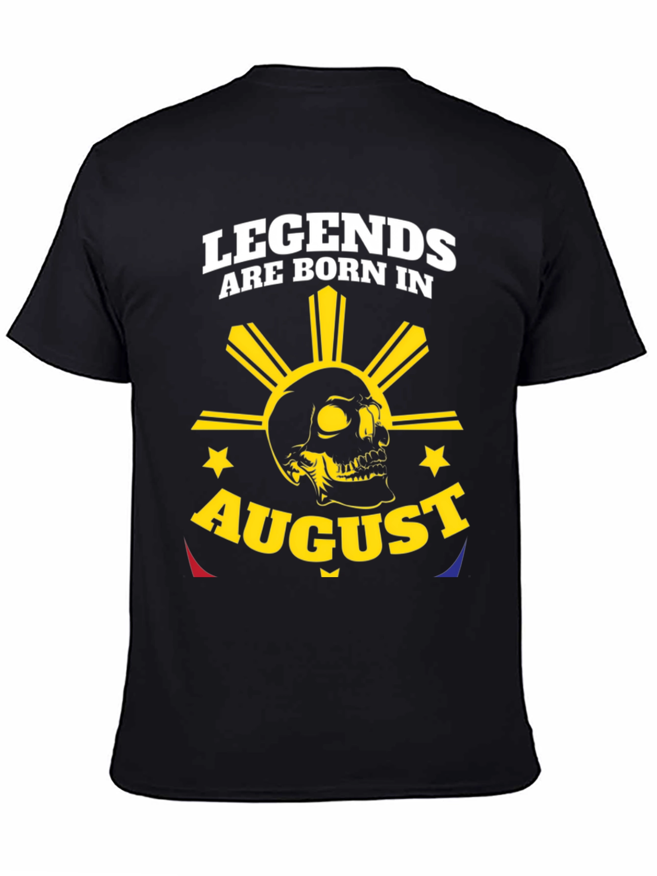 Legends Born in August Skull T-Shirt