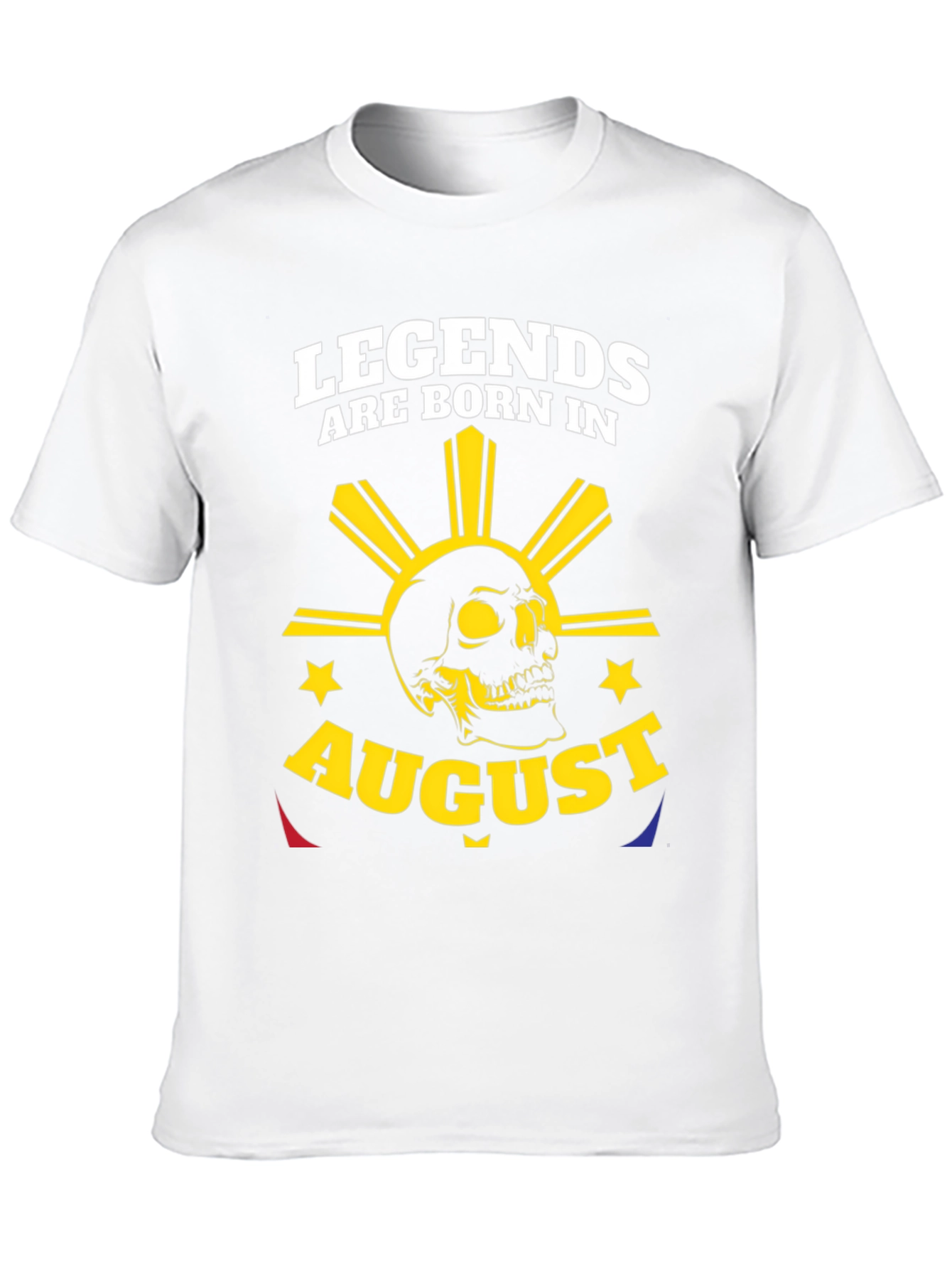 Legends Born in August Skull T-Shirt