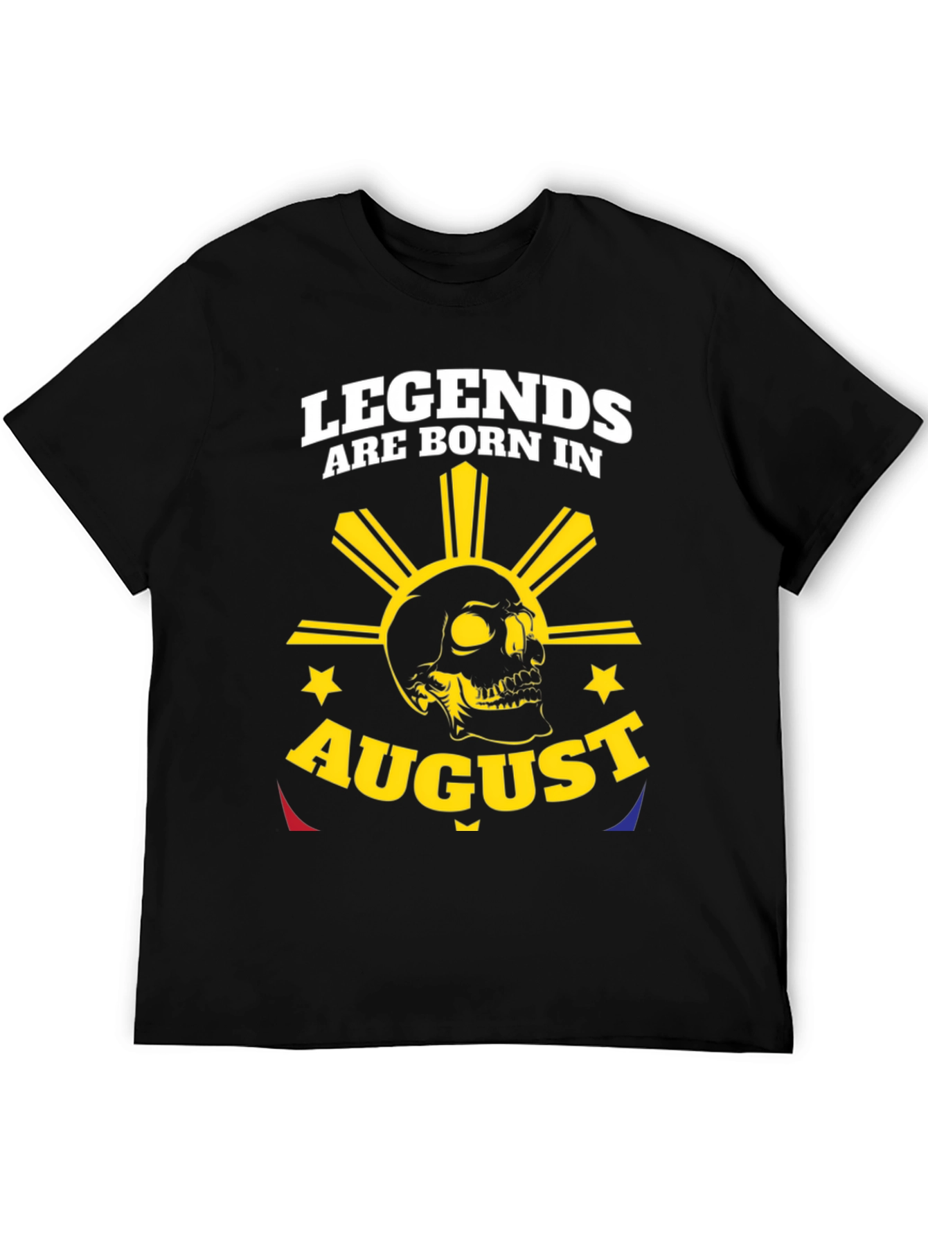 Legends Born in August Skull T-Shirt