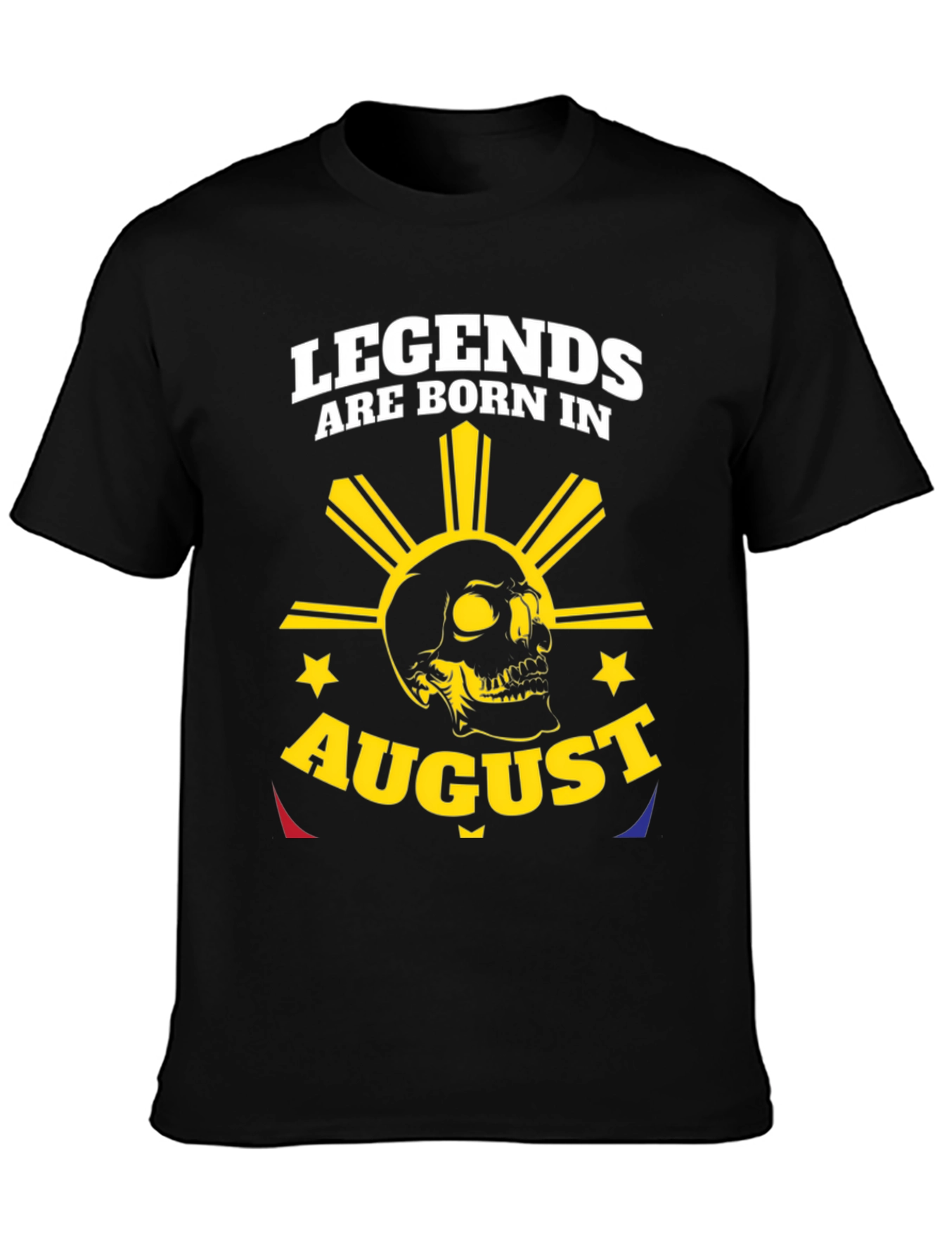 Legends Born in August Skull T-Shirt