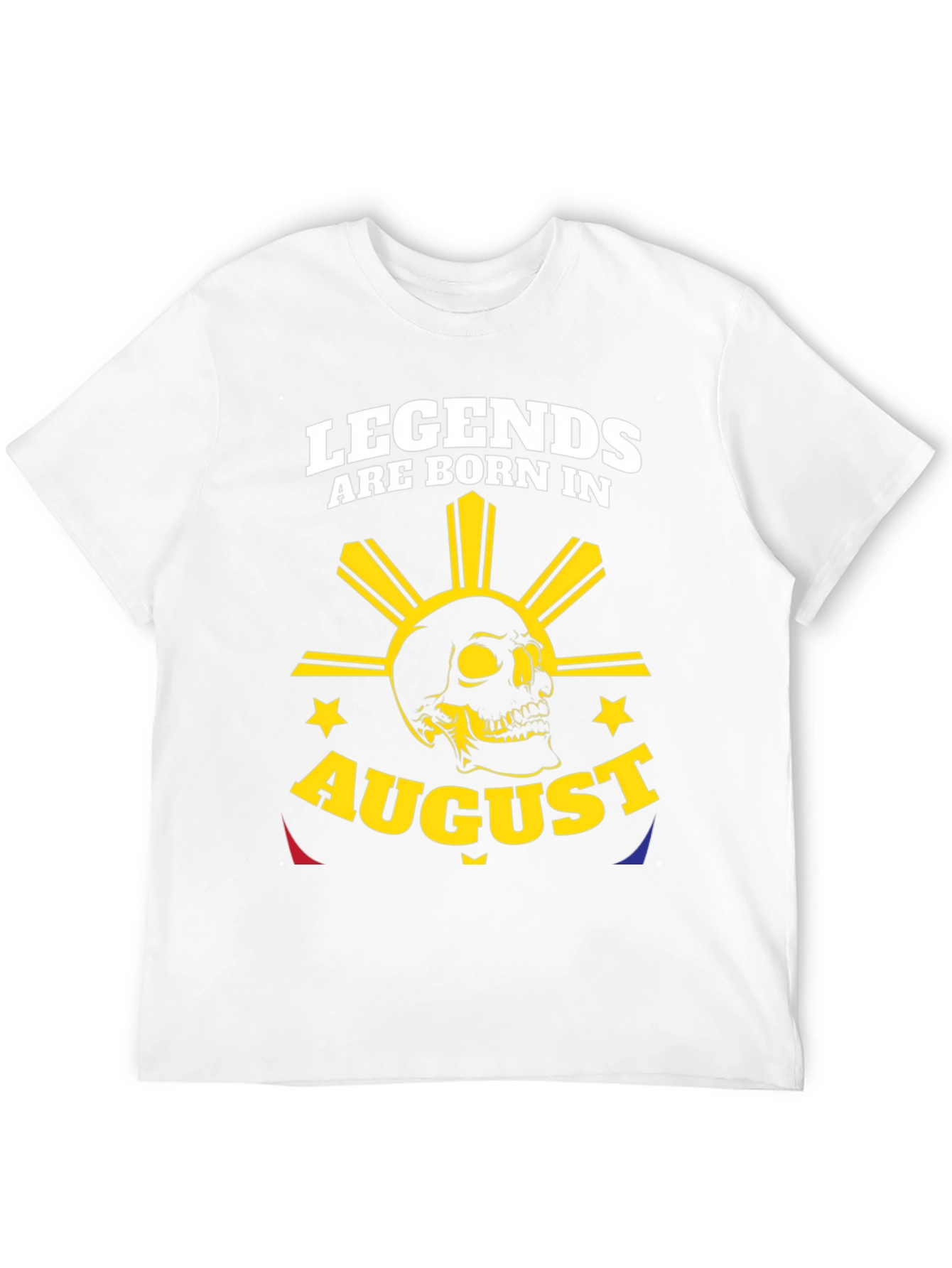 Legends Born in August Skull T-Shirt