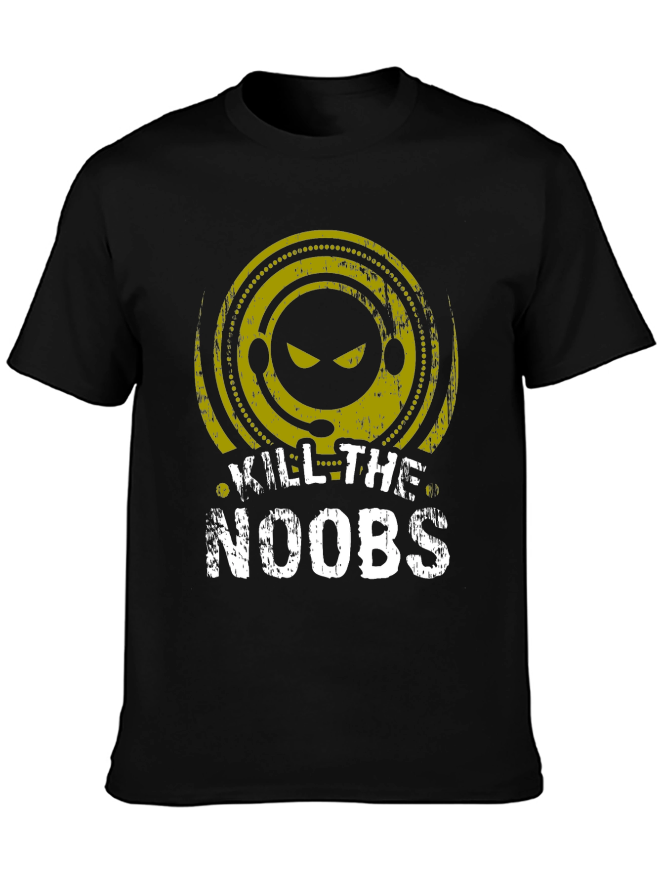 Kill the Noobs Gaming Tee - Black Cotton Graphic T-Shirt