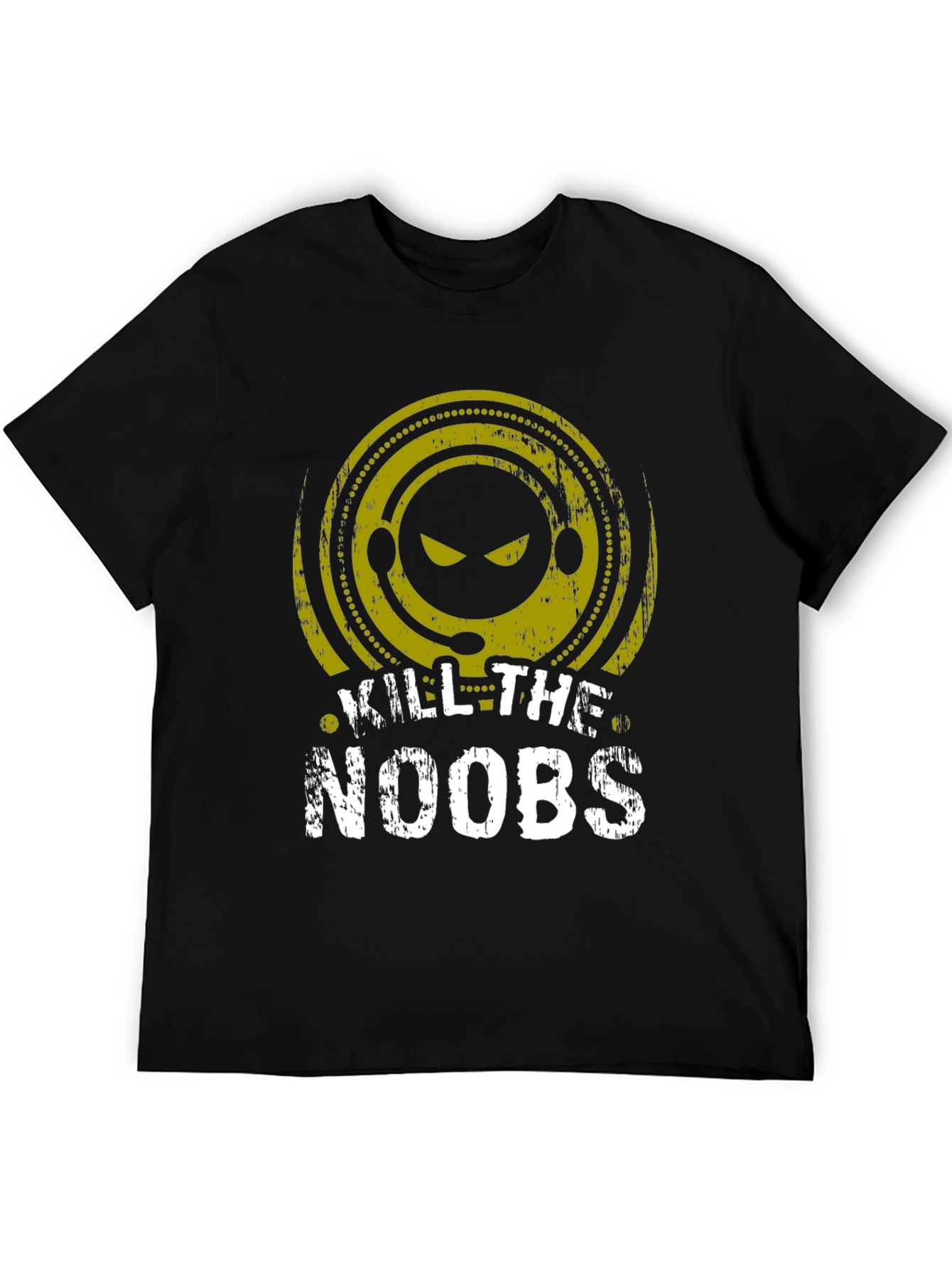 Kill the Noobs Gaming Tee - Black Cotton Graphic T-Shirt