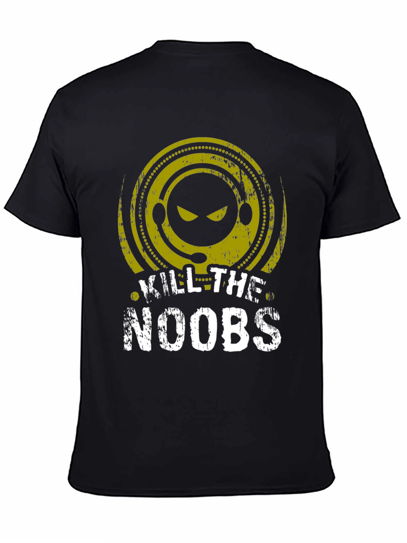 Kill the Noobs Gaming Tee - Black Cotton Graphic T-Shirt