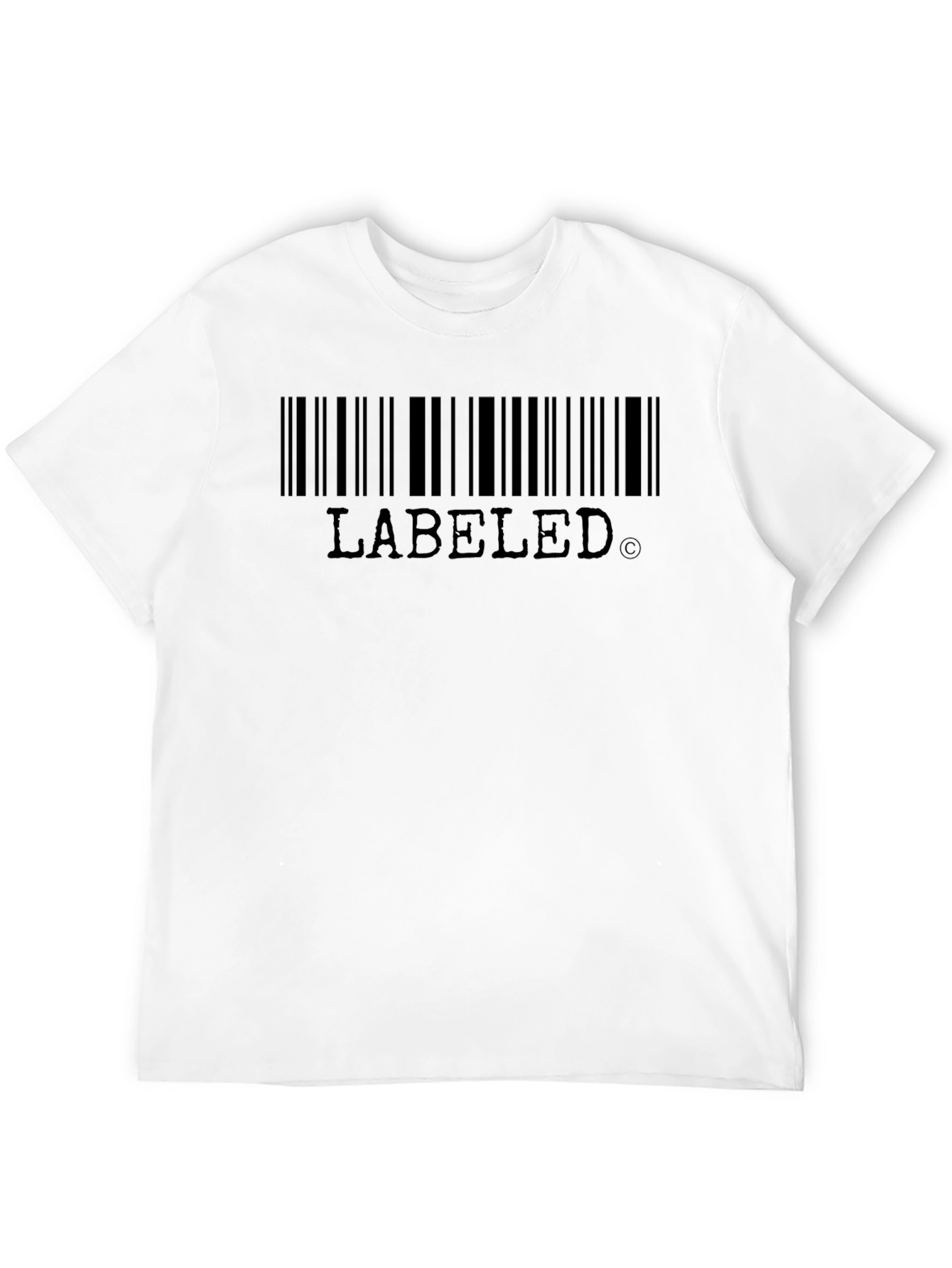 Labeled Barcode Graphic Tee - Black