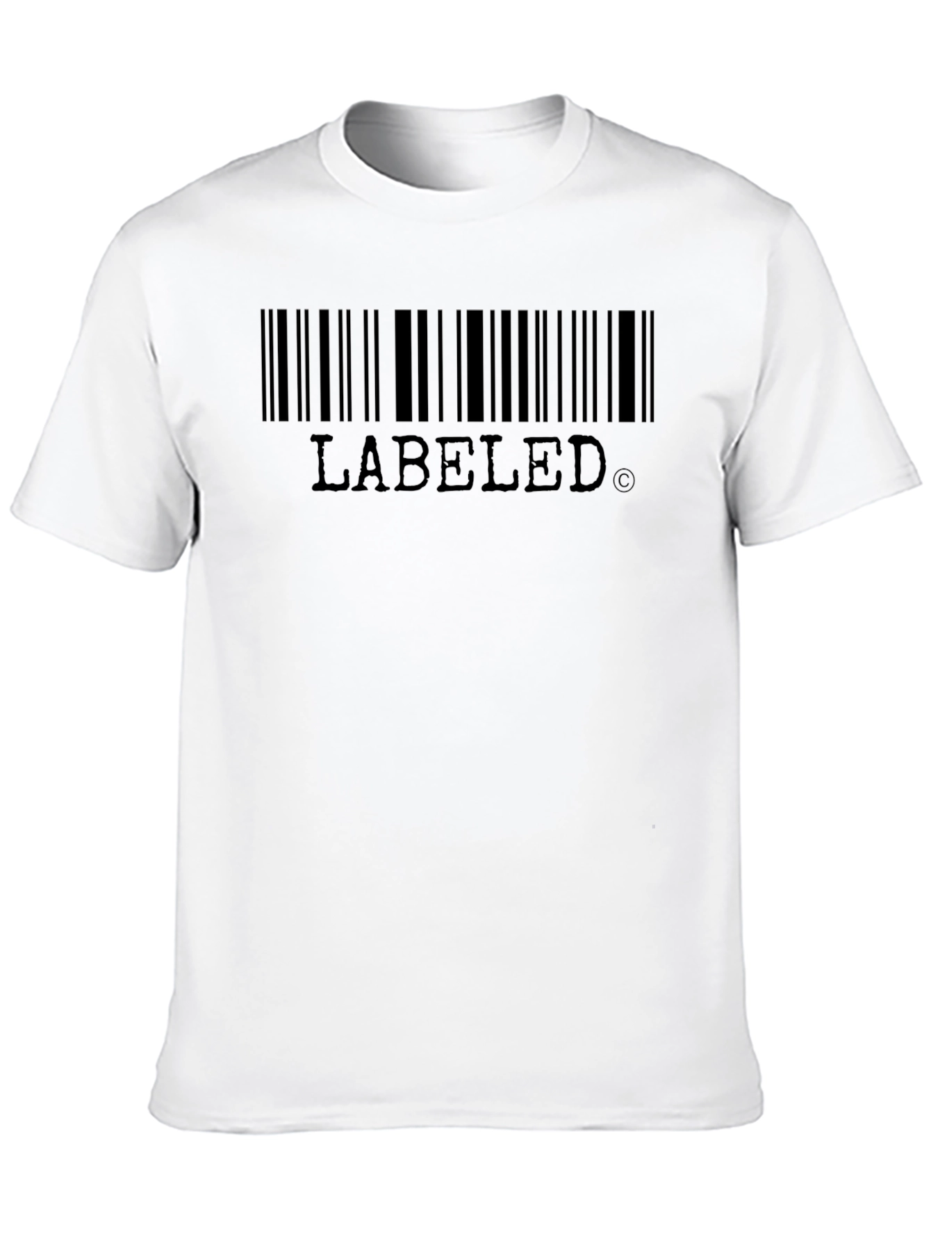 Labeled Barcode Graphic Tee - Black