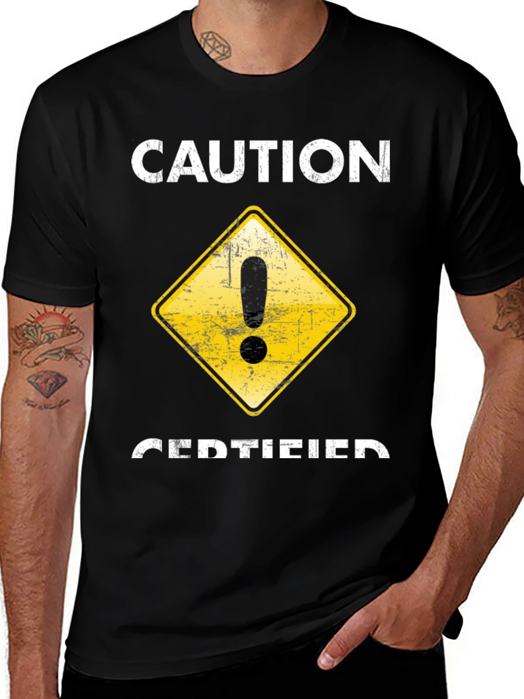 Caution Certified T-Shirt - Funny Graphic Tee