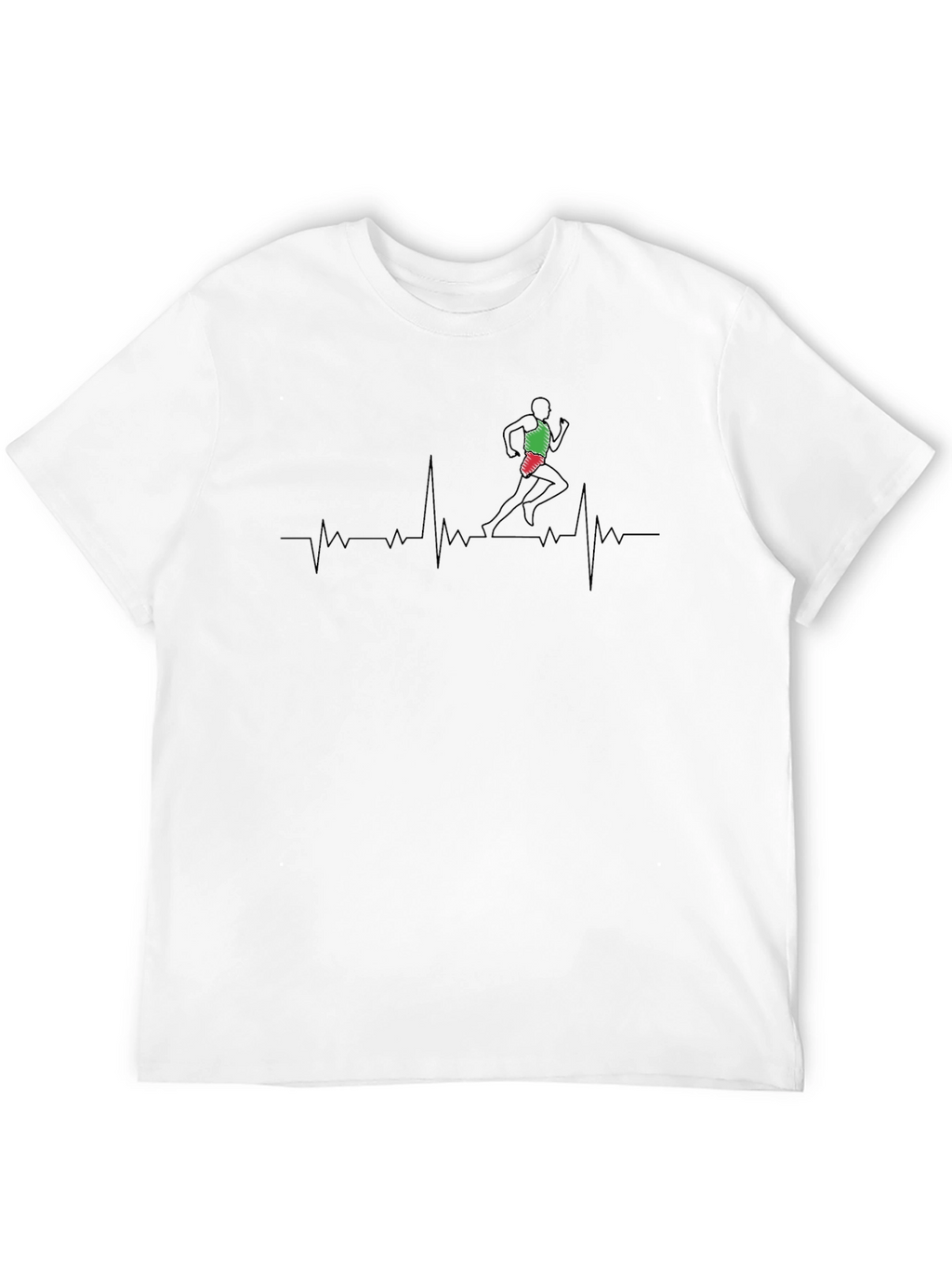 Runner Heartbeat Graphic Tee - Black