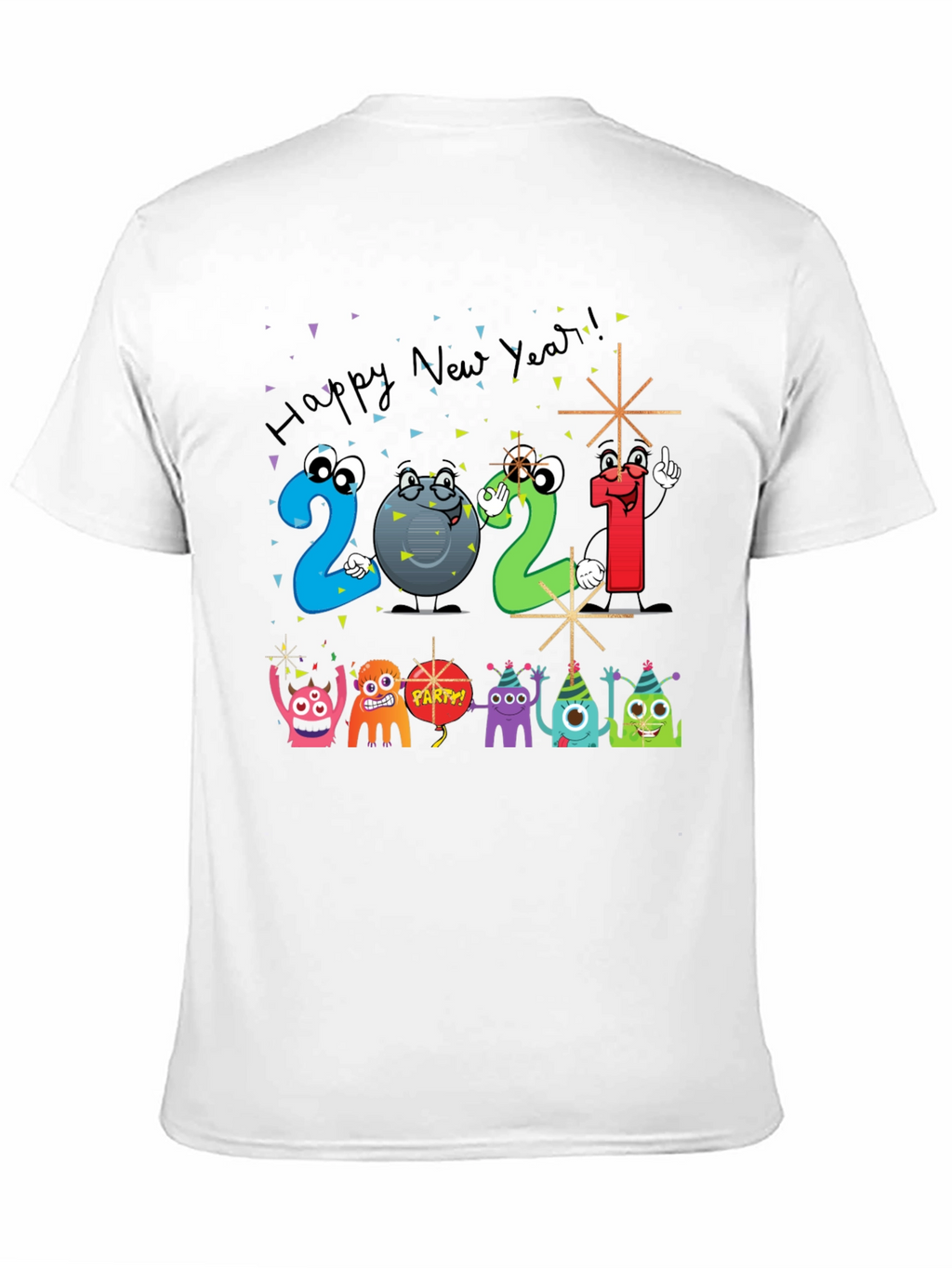 Happy New Year 2021 Cartoon T-Shirt