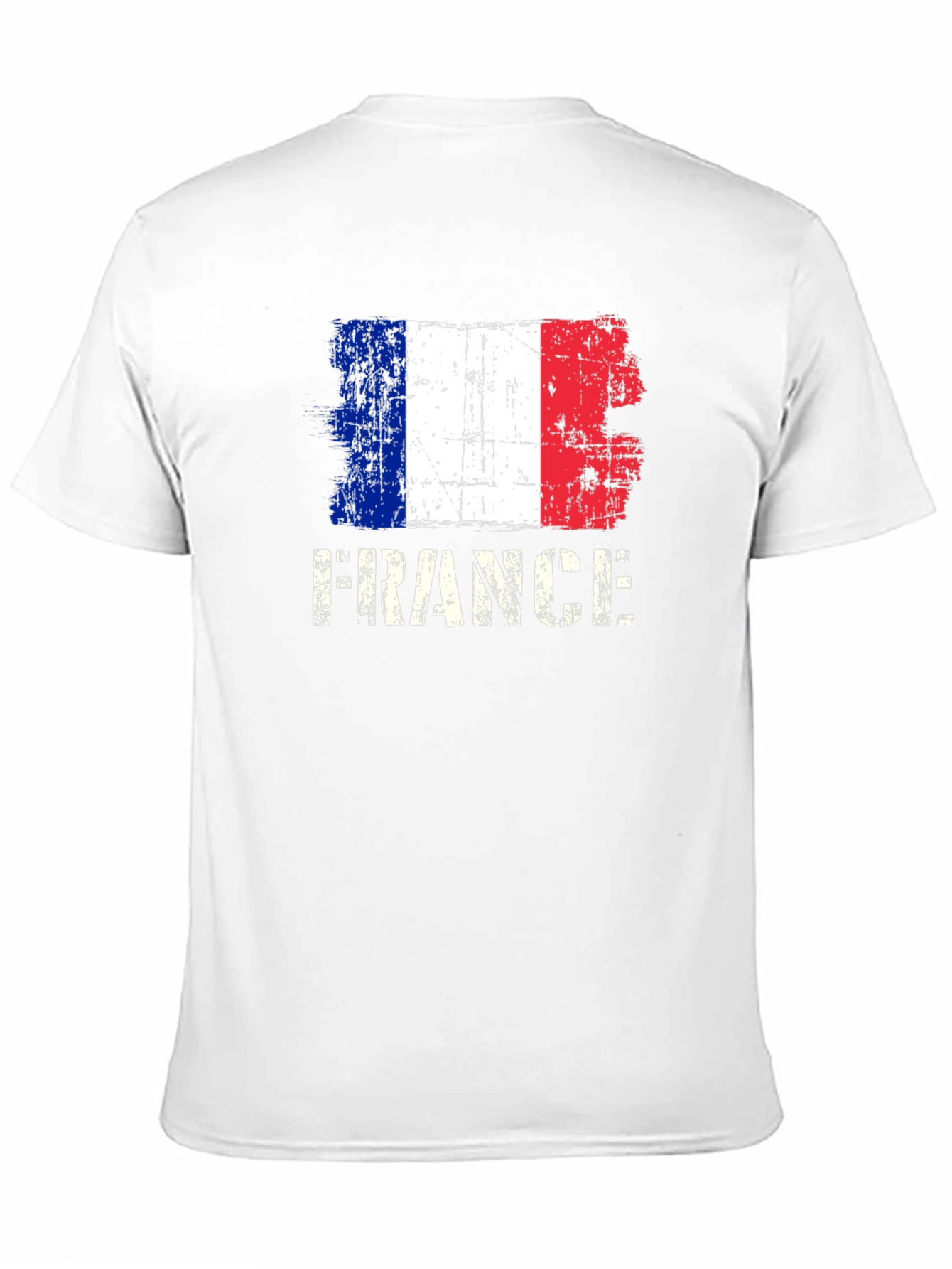 France Flag Graphic T-Shirt - Distressed Design