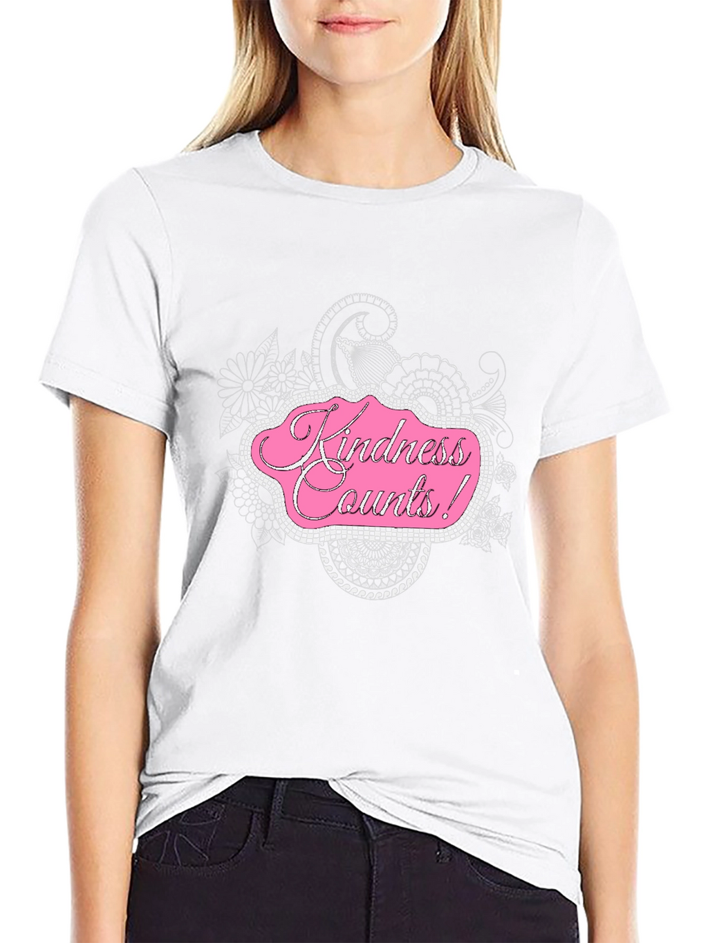 Kindness Counts Black Graphic T-Shirt