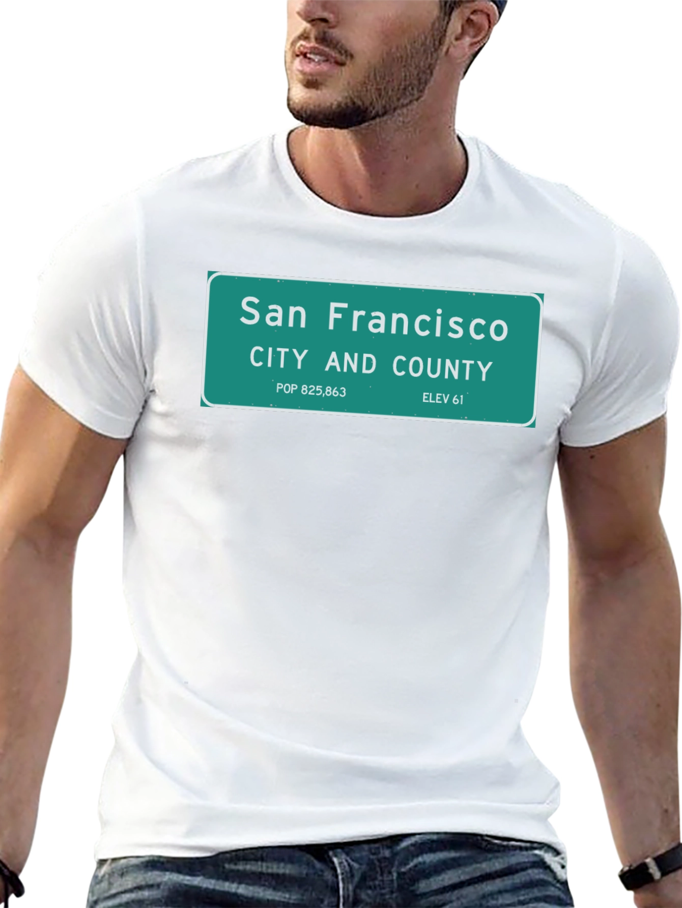 San Francisco City Sign T-Shirt - Black