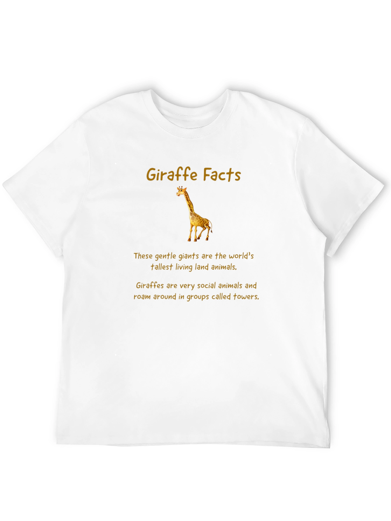 Giraffe Facts T-Shirt - Tallest Land Animal Tee