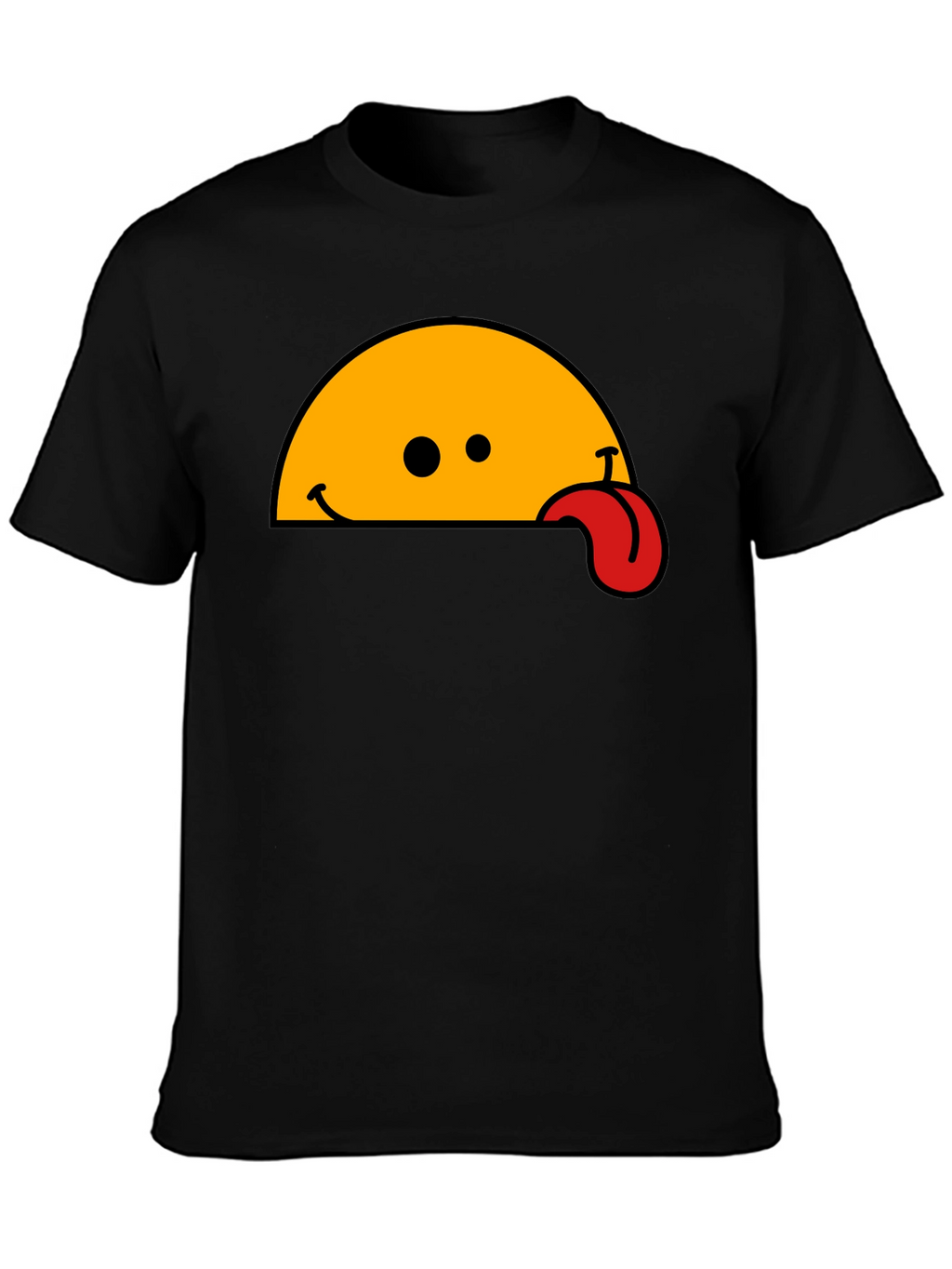 Wacky Tongue T-Shirt - Black Cotton Blend