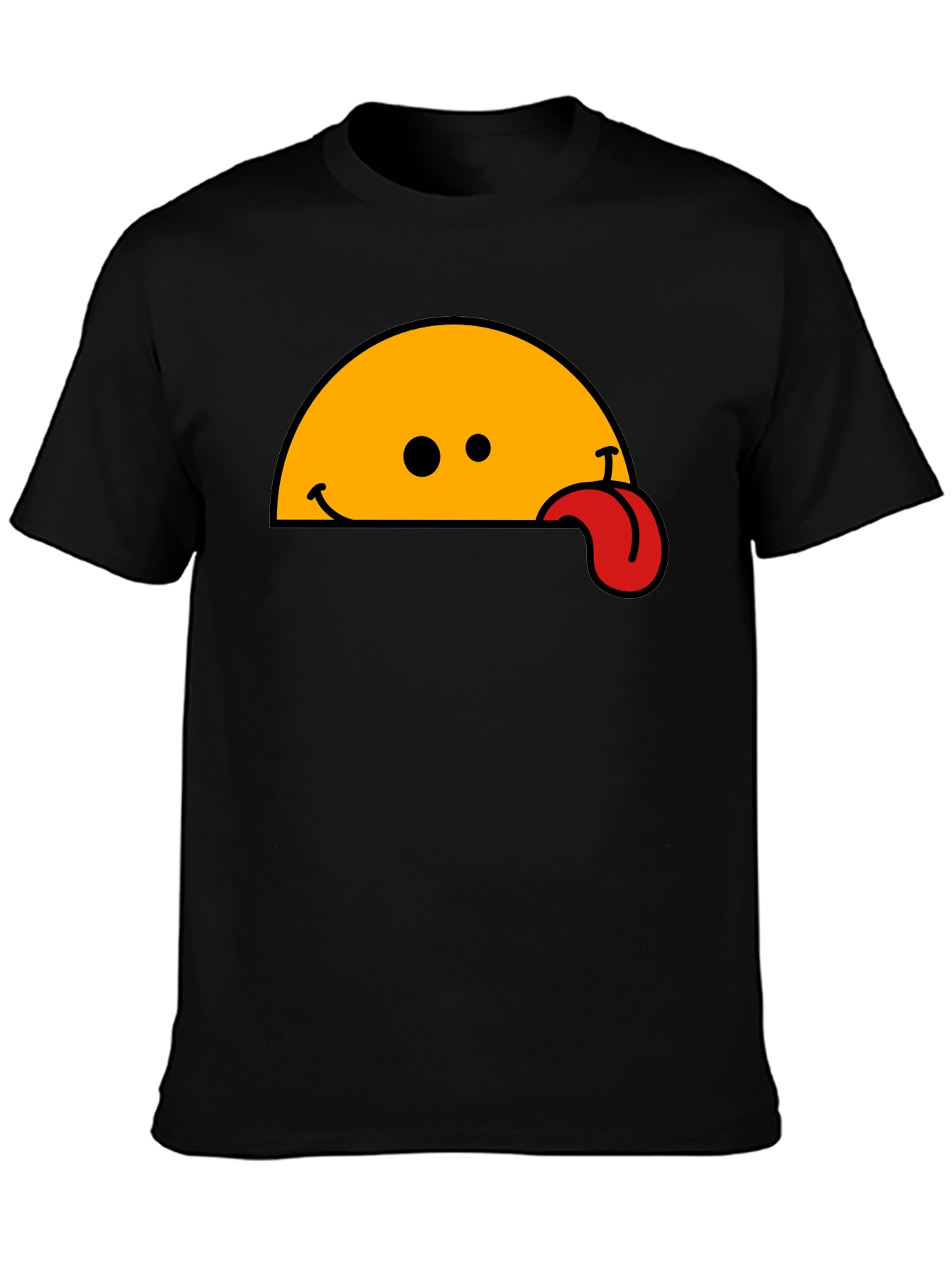 Wacky Tongue T-Shirt - Black Cotton Blend