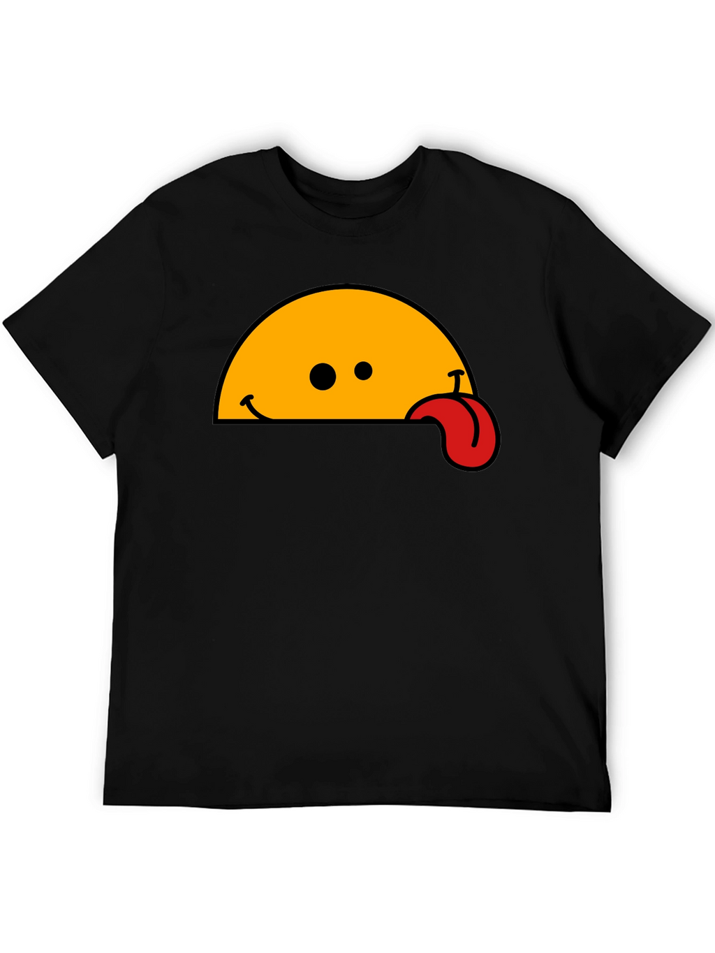 Wacky Tongue T-Shirt - Black Cotton Blend
