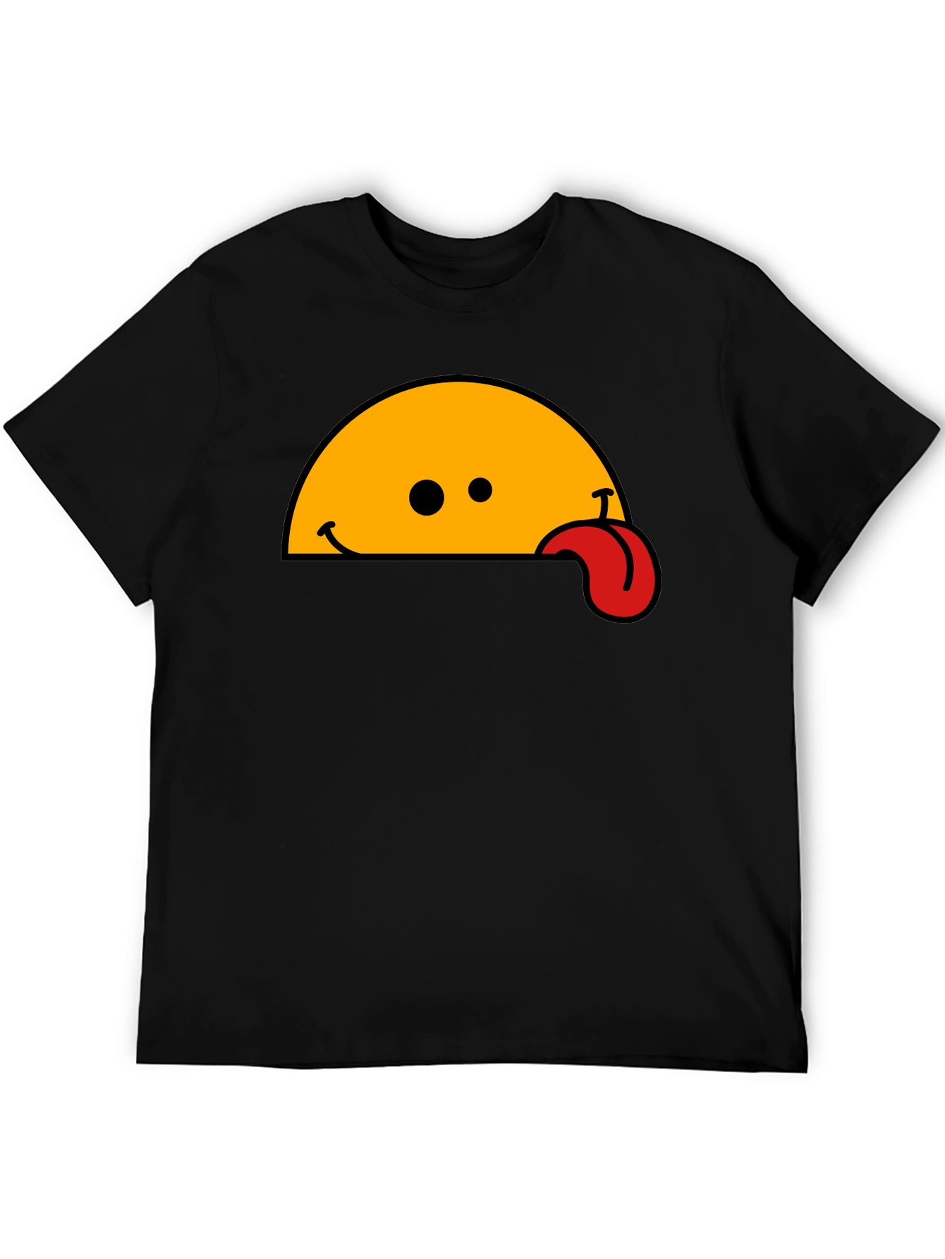 Wacky Tongue T-Shirt - Black Cotton Blend