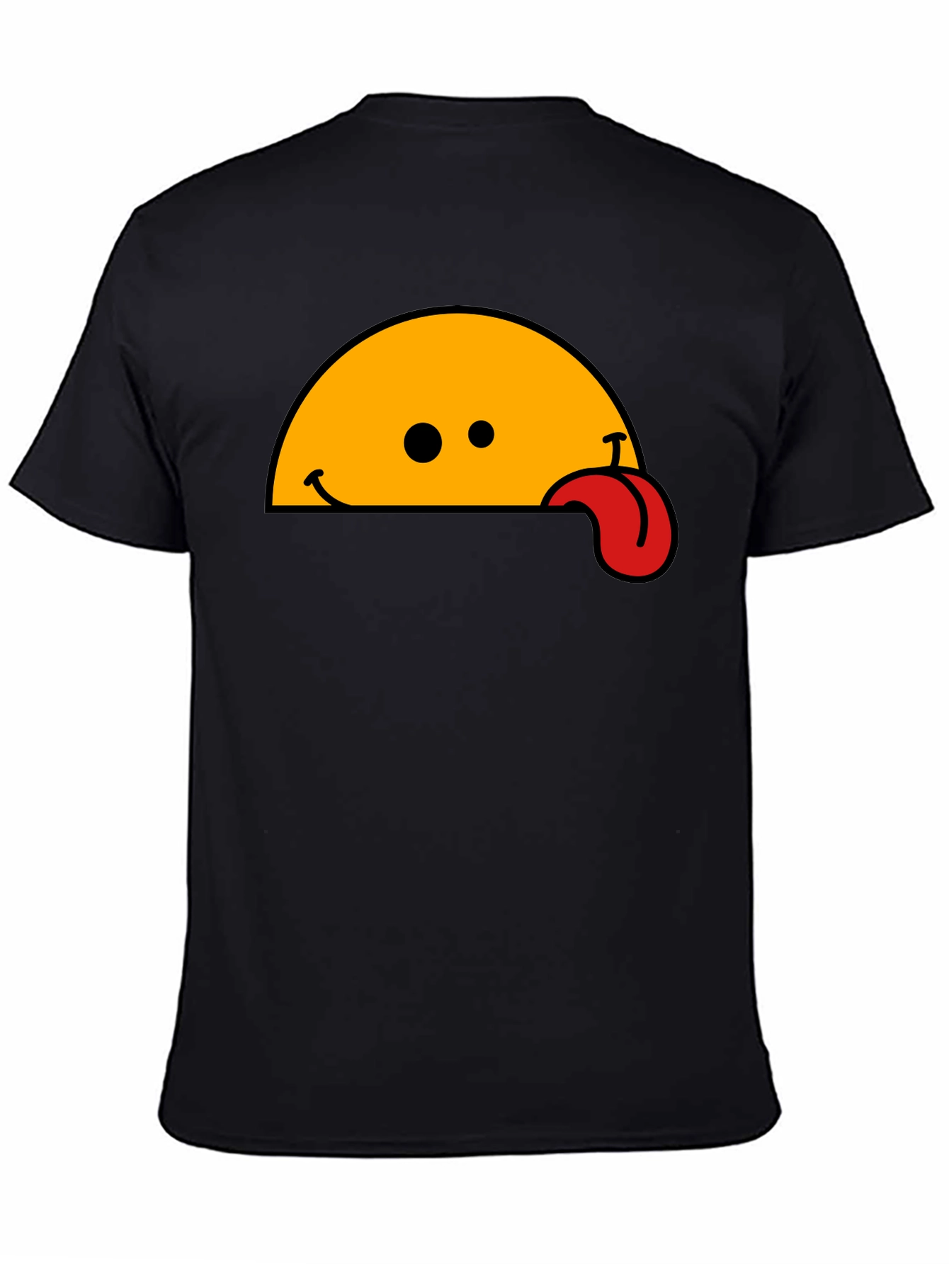 Wacky Tongue T-Shirt - Black Cotton Blend