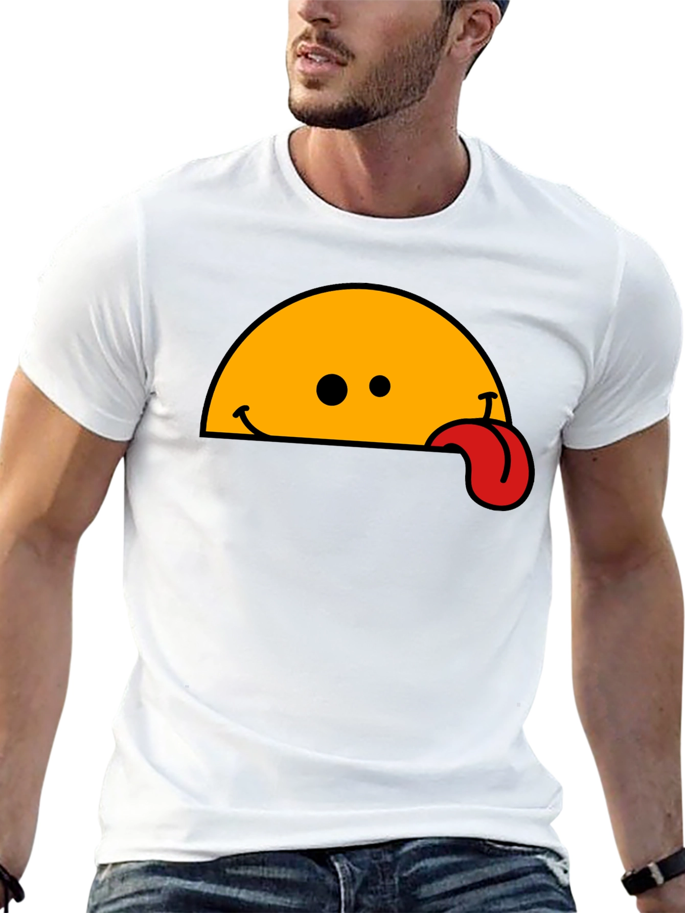 Wacky Tongue T-Shirt - Black Cotton Blend