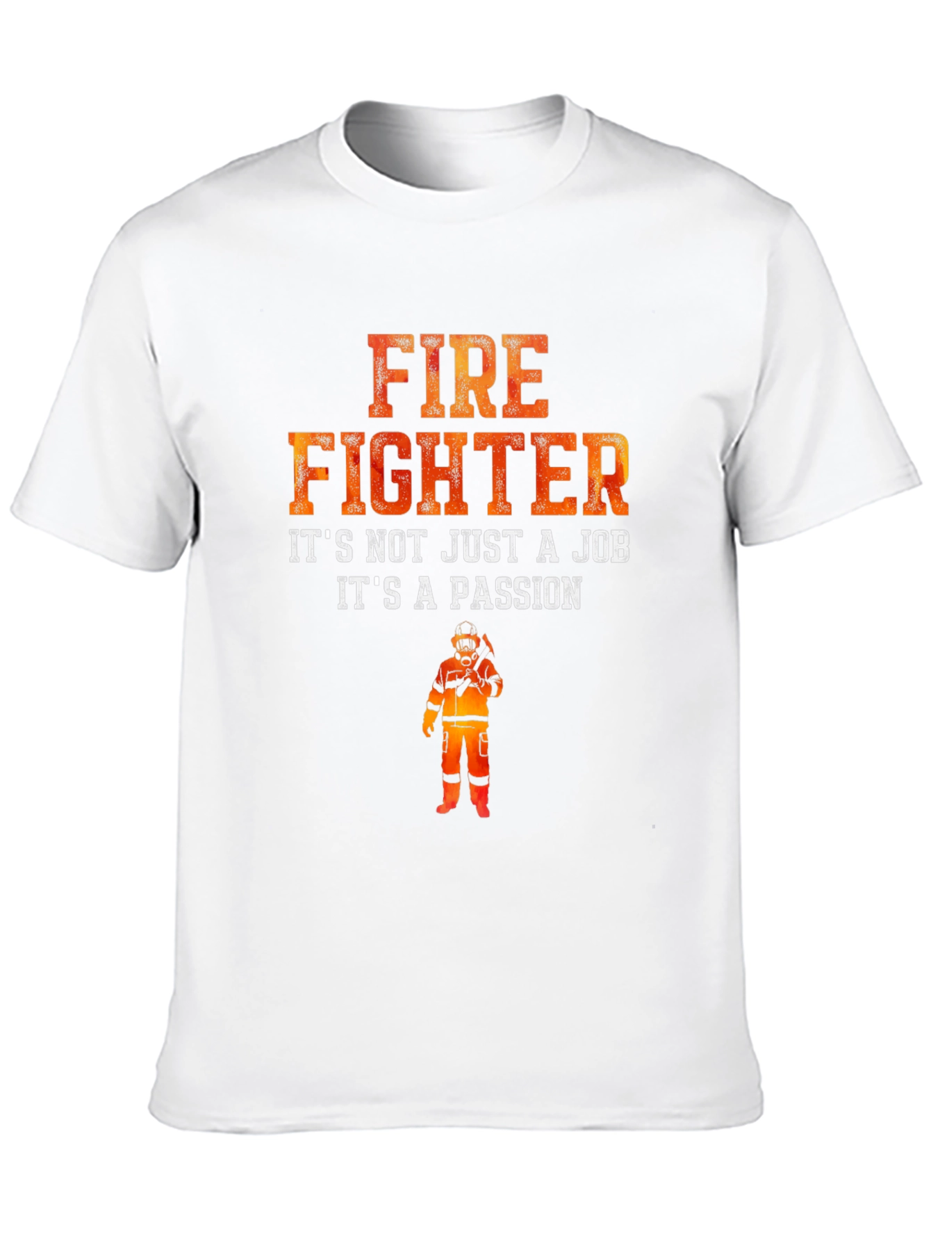 Firefighter Passion Graphic T-Shirt - Black