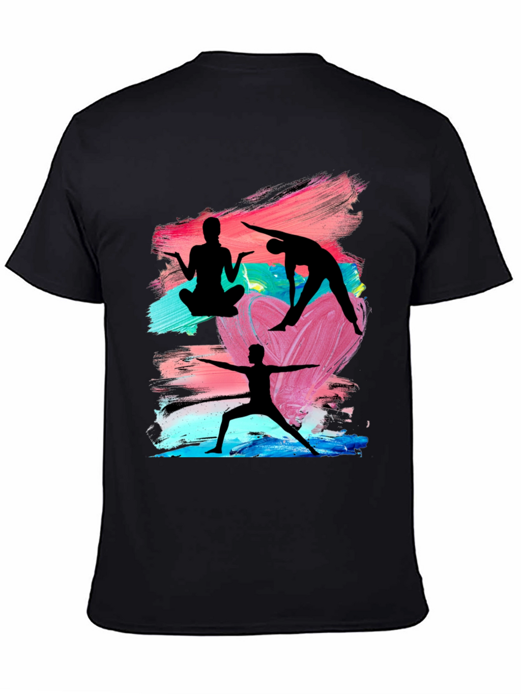 Yoga Silhouette Graphic Black T-Shirt