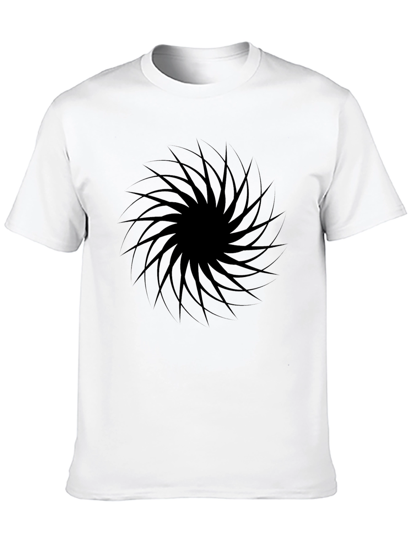 Black Vortex Graphic Tee - Modern Style